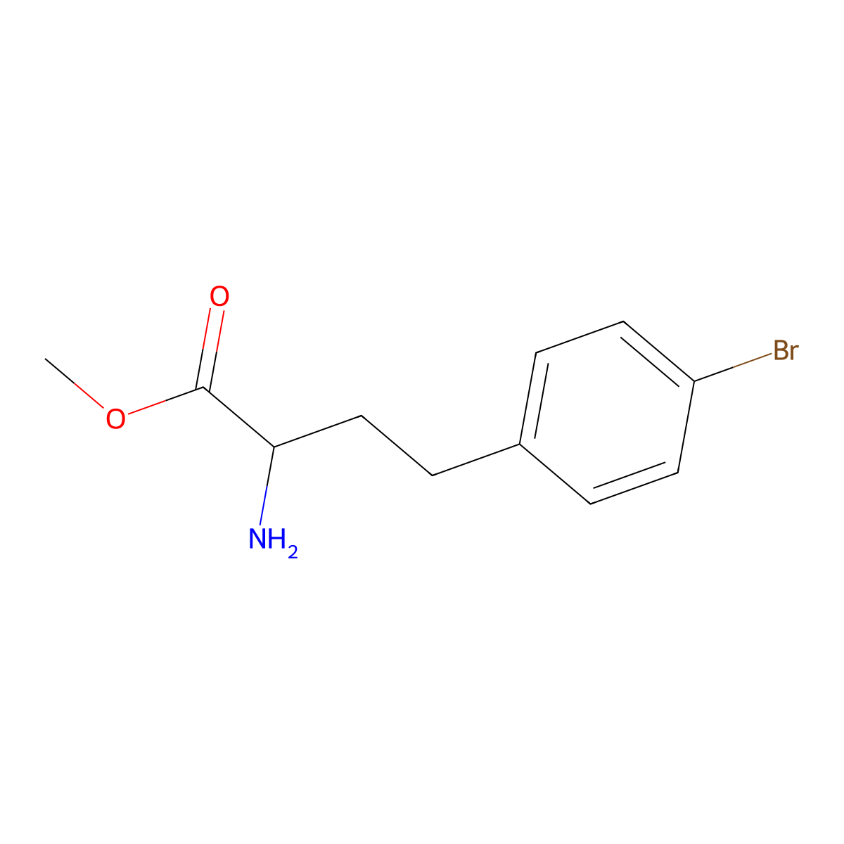 Methyl 2-amino-4-(4-bromophenyl)butanoate molecular structure, CAS 1888613-10-2
