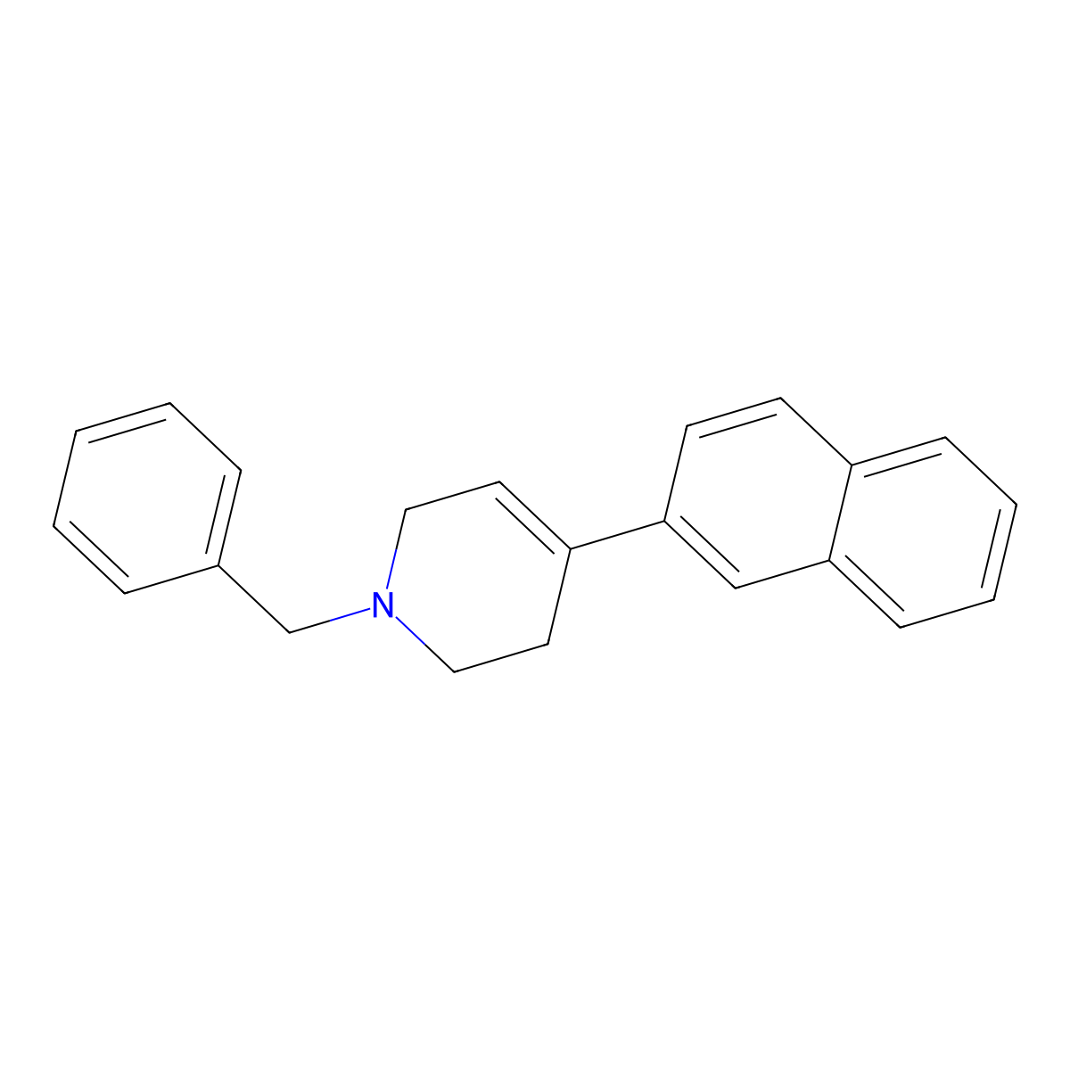 1,2,3,6-Tetrahydro-4-(2-naphthalenyl)-1-(phenylmethyl)pyridine molecular structure, CAS 188862-06-8