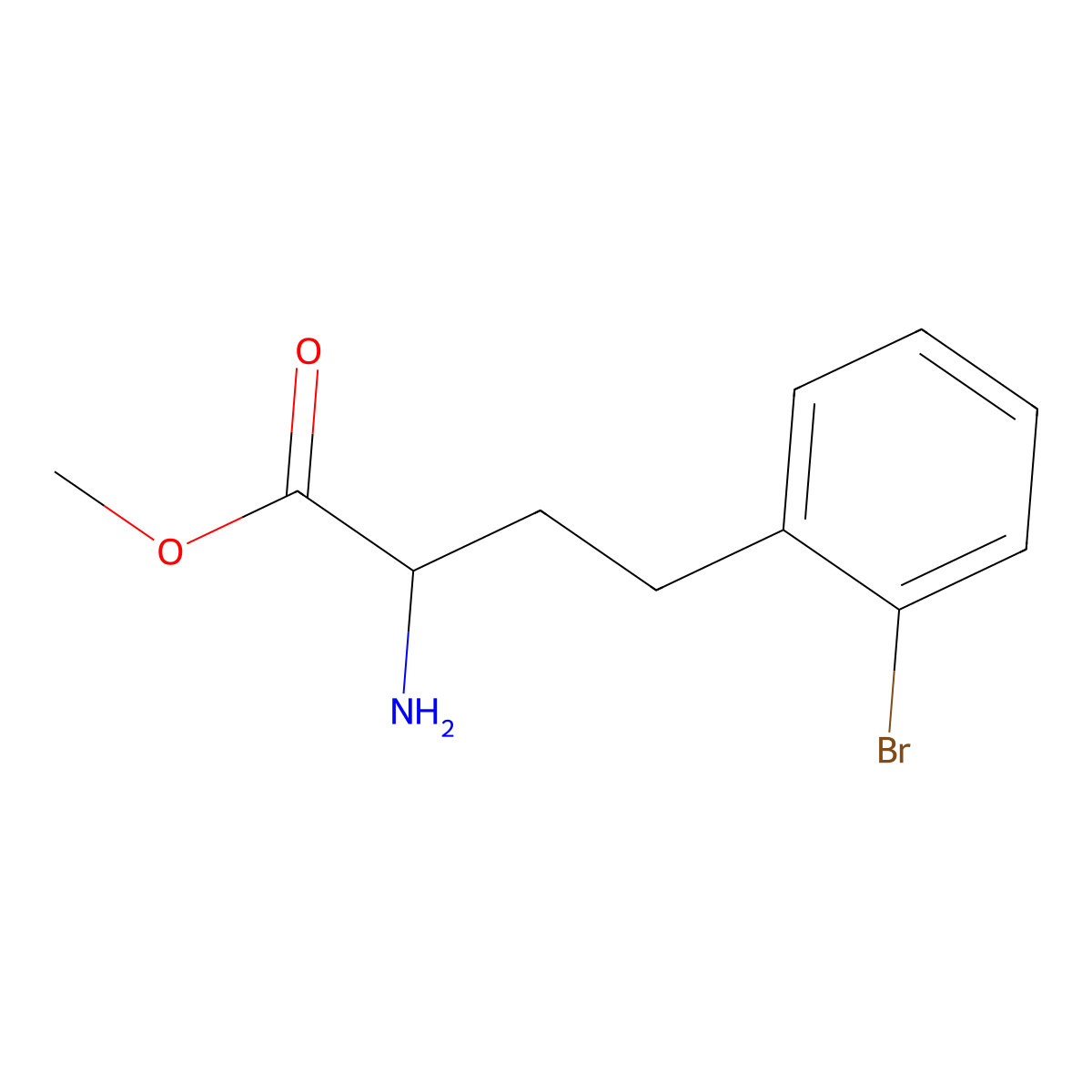 Methyl 2-amino-4-(2-bromophenyl)butanoate molecular structure, CAS 1888652-62-7