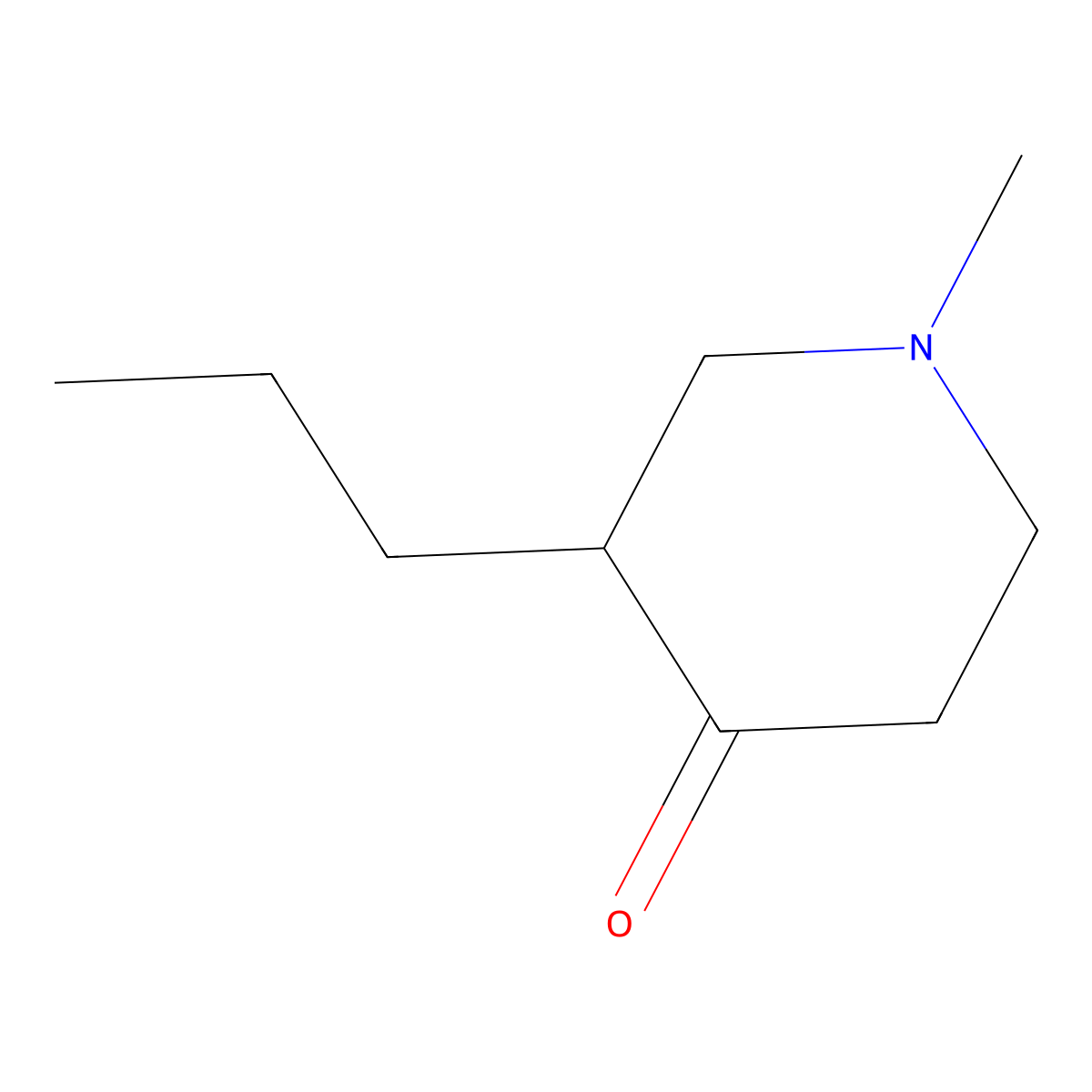 1-Methyl-3-propylpiperidin-4-one molecular structure, CAS 188868-26-0
