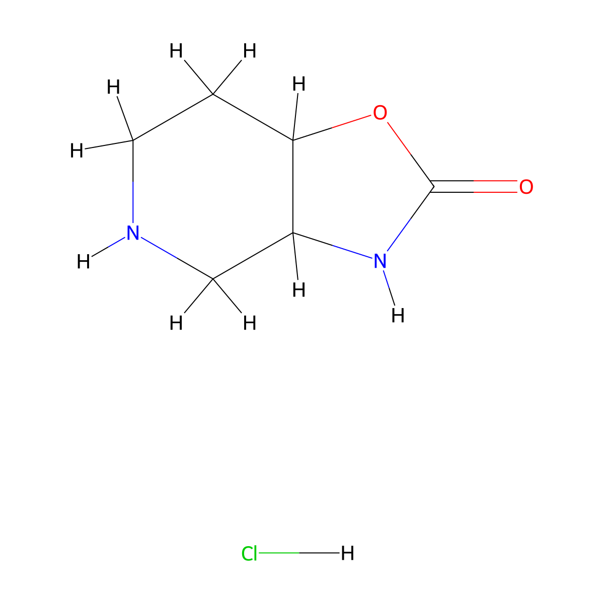 Hexahydrooxazolo[4,5-c]pyridin-2(3H)-one hydrochloride molecular structure, CAS 1888688-75-2
