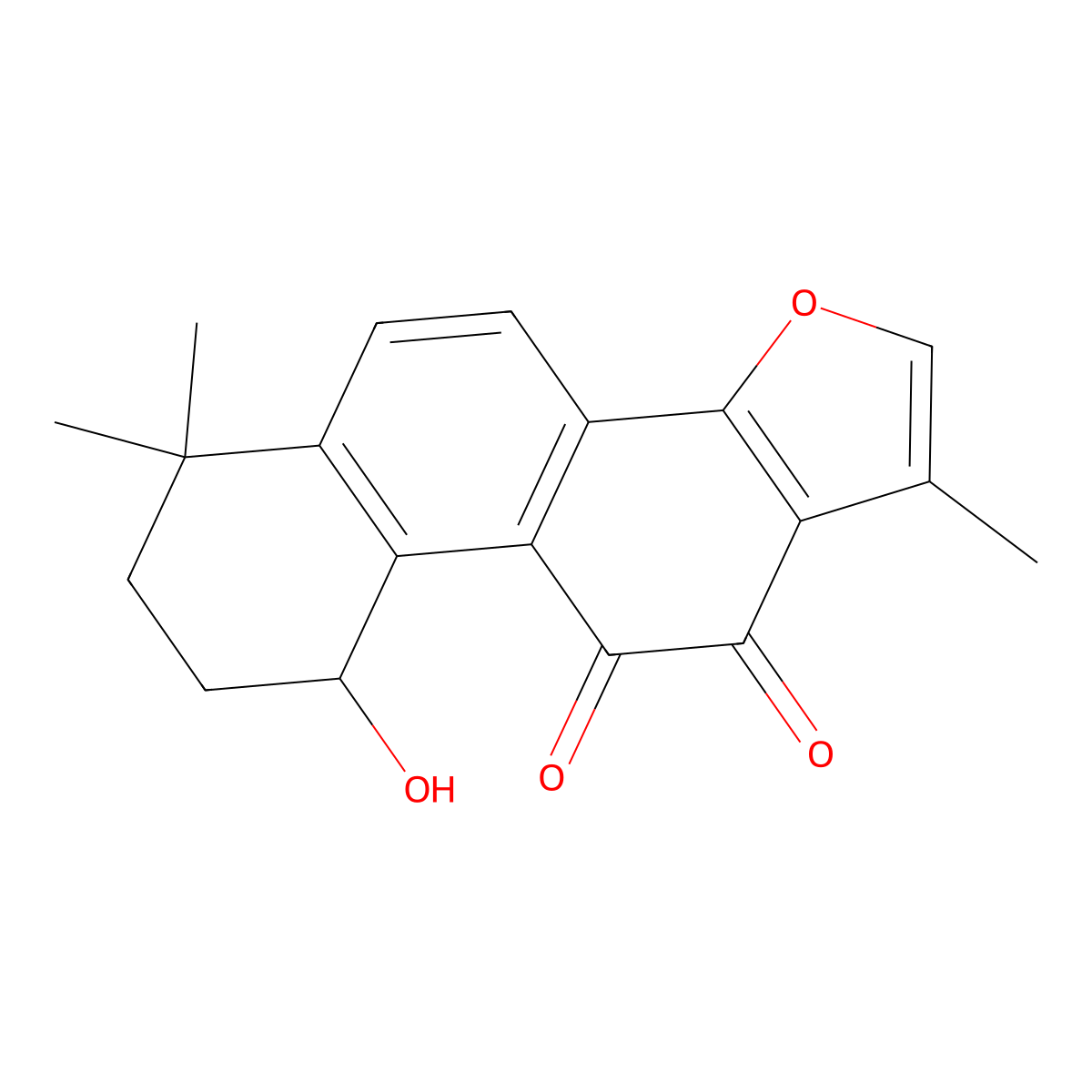 Hydroxytanshinone IIA molecular structure, CAS 18887-18-8