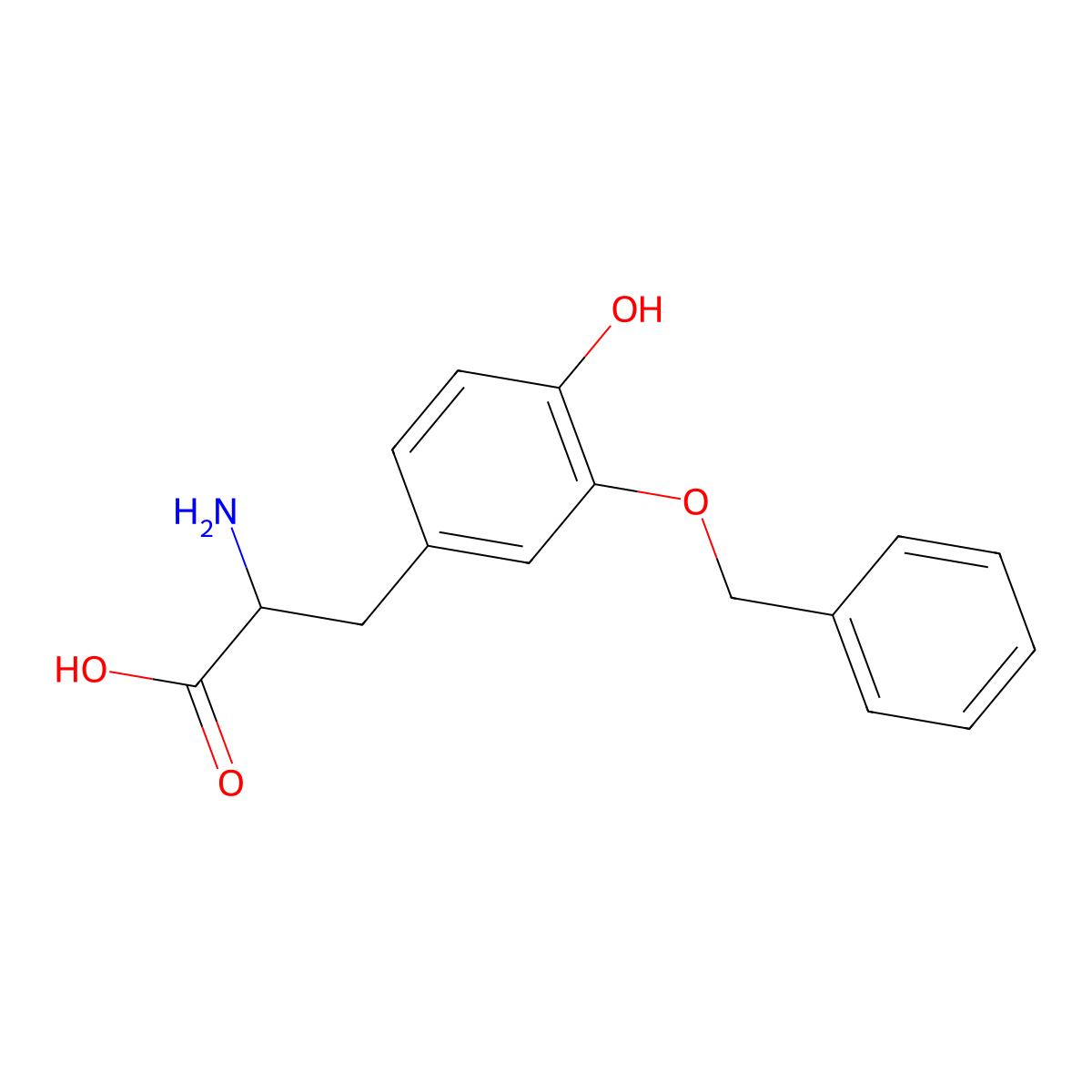 2-Amino-3-[3-(benzyloxy)-4-hydroxyphenyl]propanoic acid molecular structure, CAS 1888703-18-1
