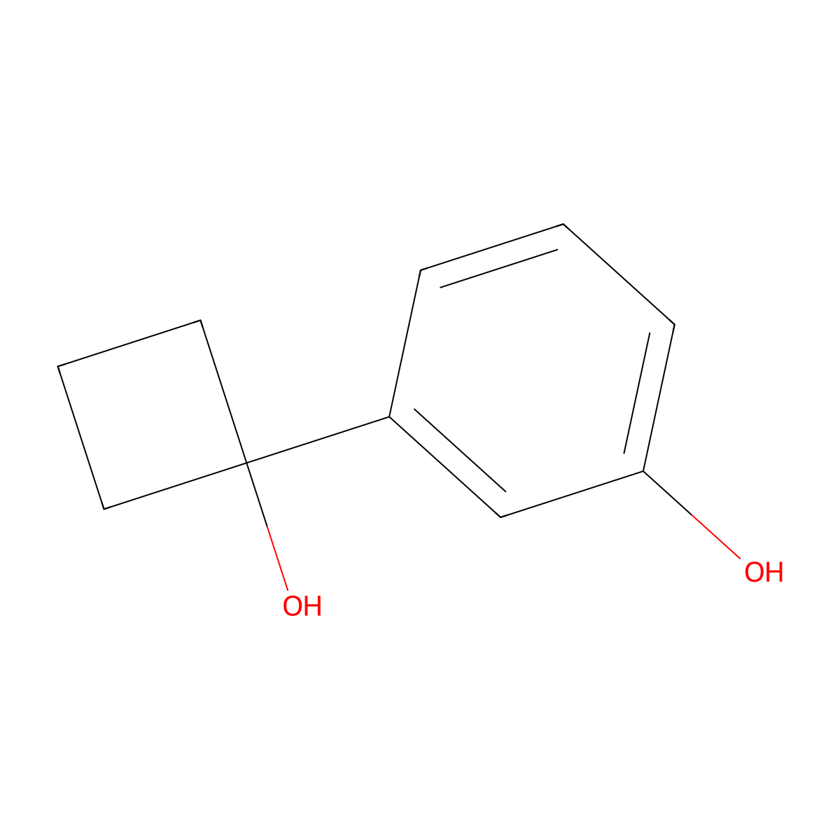 3-(1-Hydroxy-cyclobutyl)-phenol molecular structure, CAS 1888730-77-5
