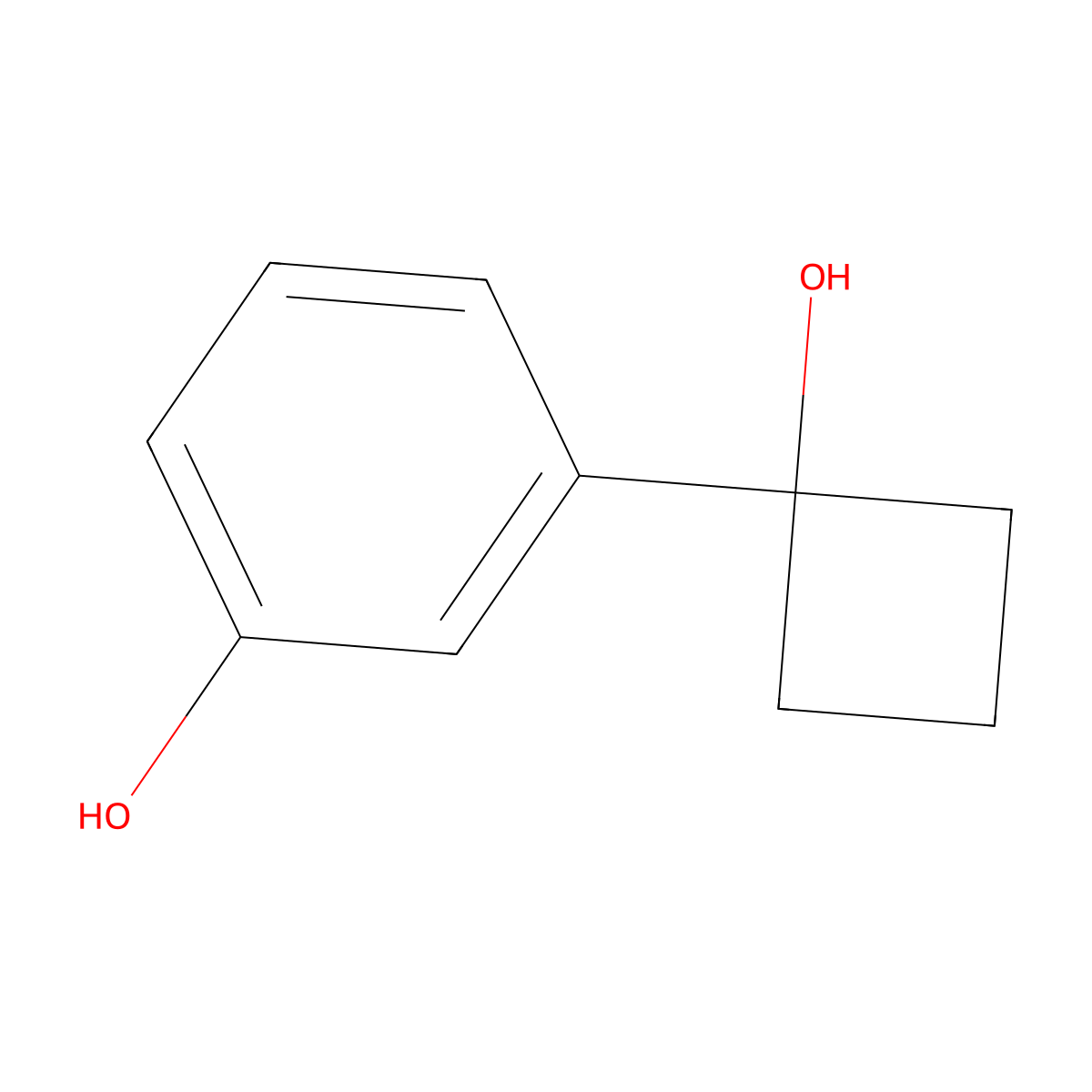 3-(1-Hydroxy-cyclobutyl)-phenol molecular structure, CAS 1888730-77-5
