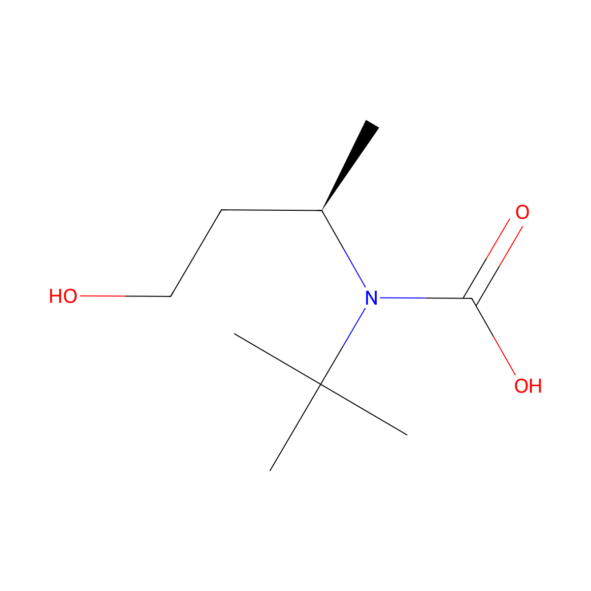 (R)-tert-Butyl(4-hydroxybutan-2-yl)carbamic acid molecular structure, CAS 1888730-78-6