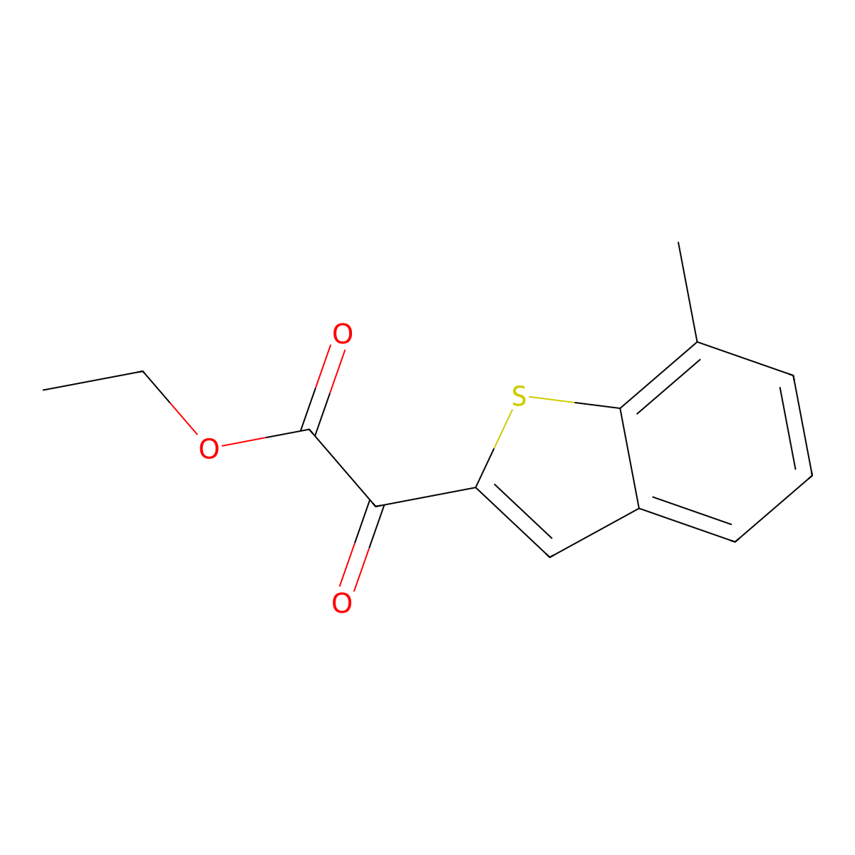 Ethyl 7-methyl-alpha-oxobenZo[b]thiophene-2-acetate molecular structure, CAS 1888747-11-2