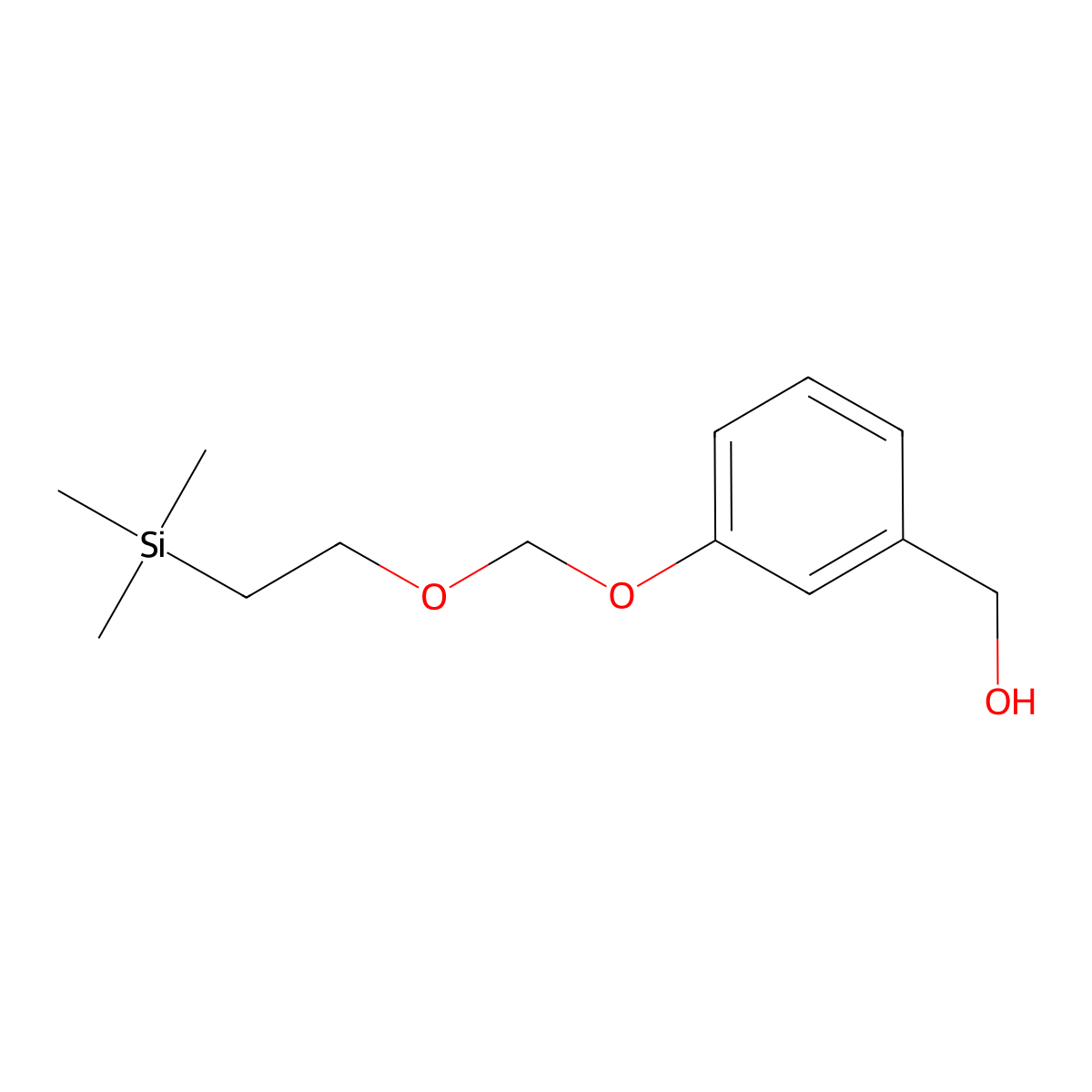 (3-{[2-(Trimethylsilyl)ethoxy]methoxy}phenyl)methanol molecular structure, CAS 188875-63-0