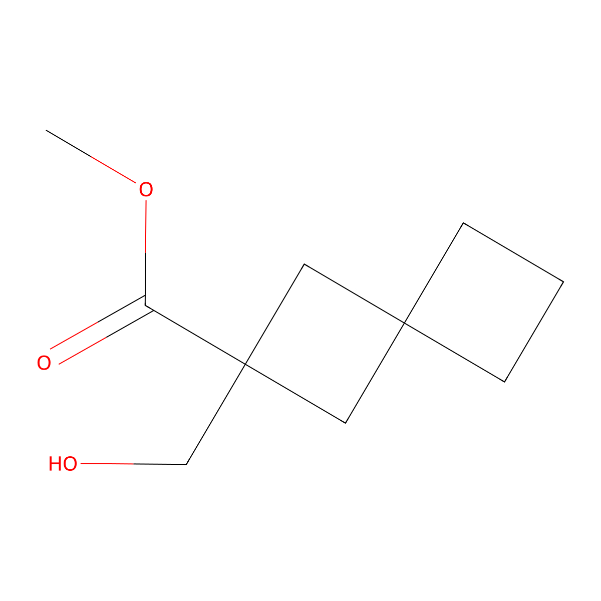 Methyl 2-(hydroxymethyl)spiro[3.3]heptane-2-carboxylate molecular structure, CAS 1888755-22-3
