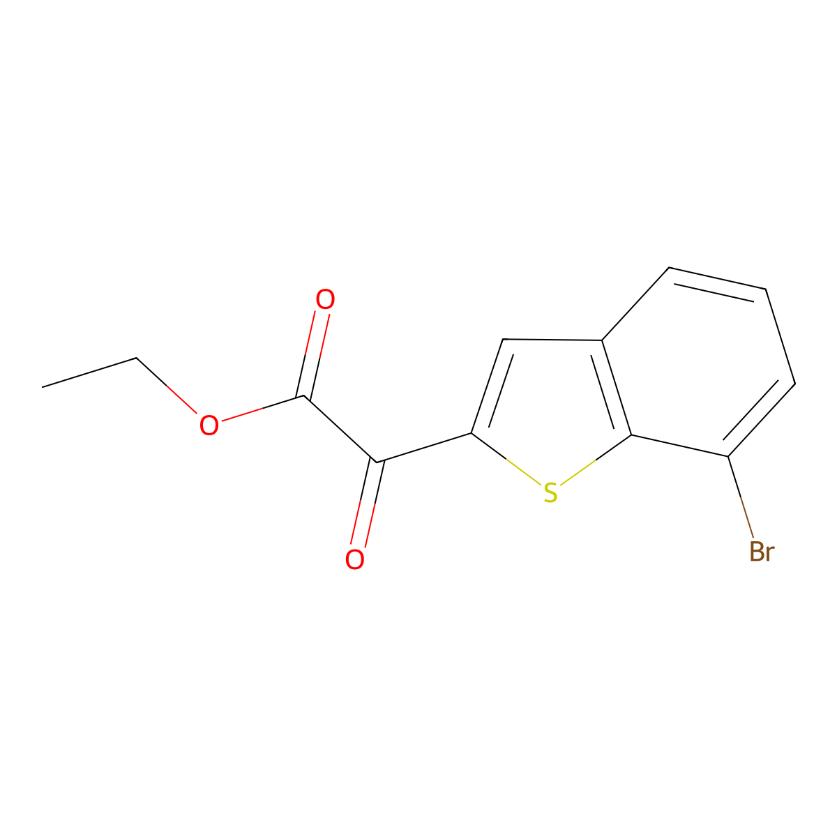 Ethyl 7-bromo-alpha-oxobenzo[b]thiophene-2-acetate molecular structure, CAS 1888766-29-7