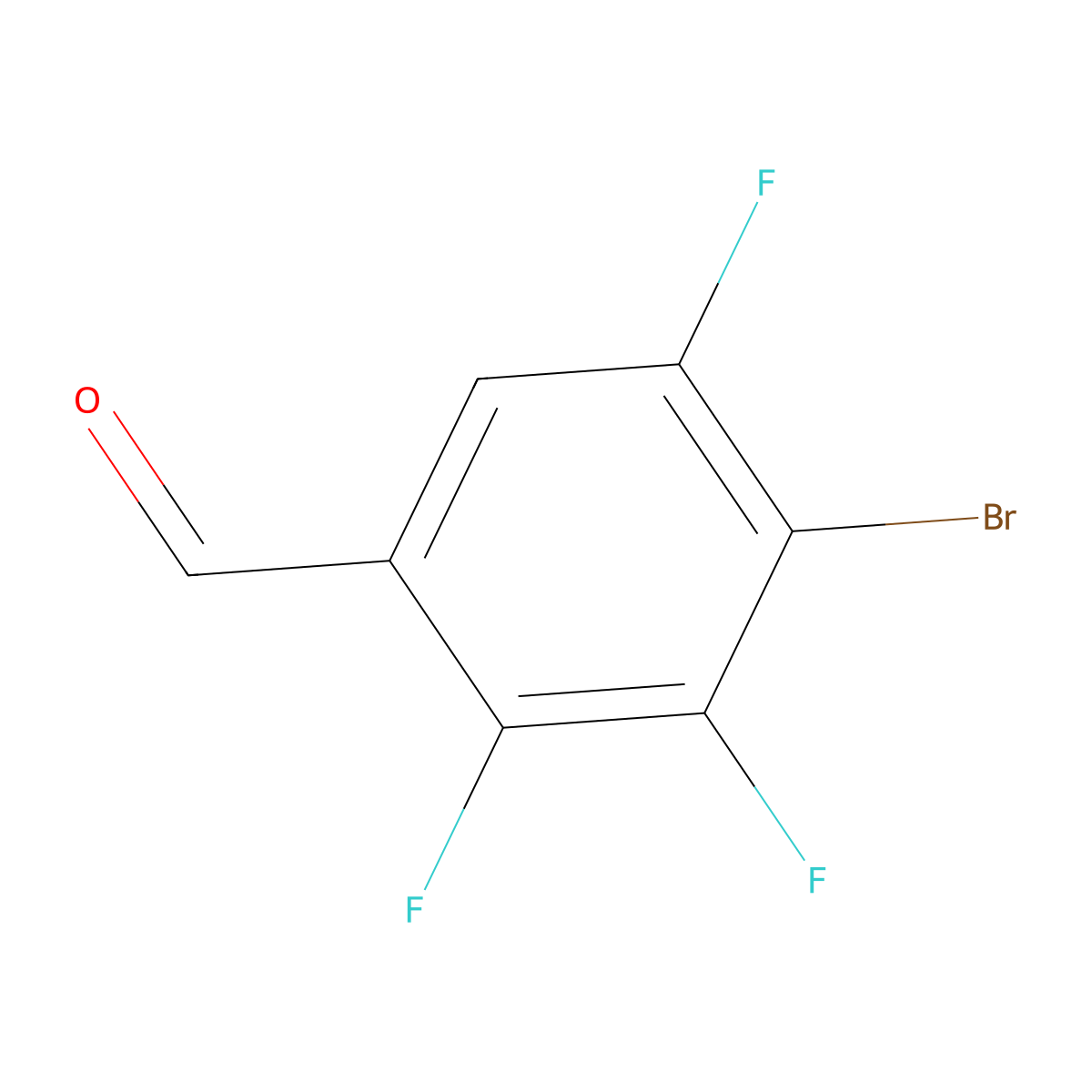 4-Bromo-2,3,5-trifluorobenzaldehyde molecular structure, CAS 1888770-31-7