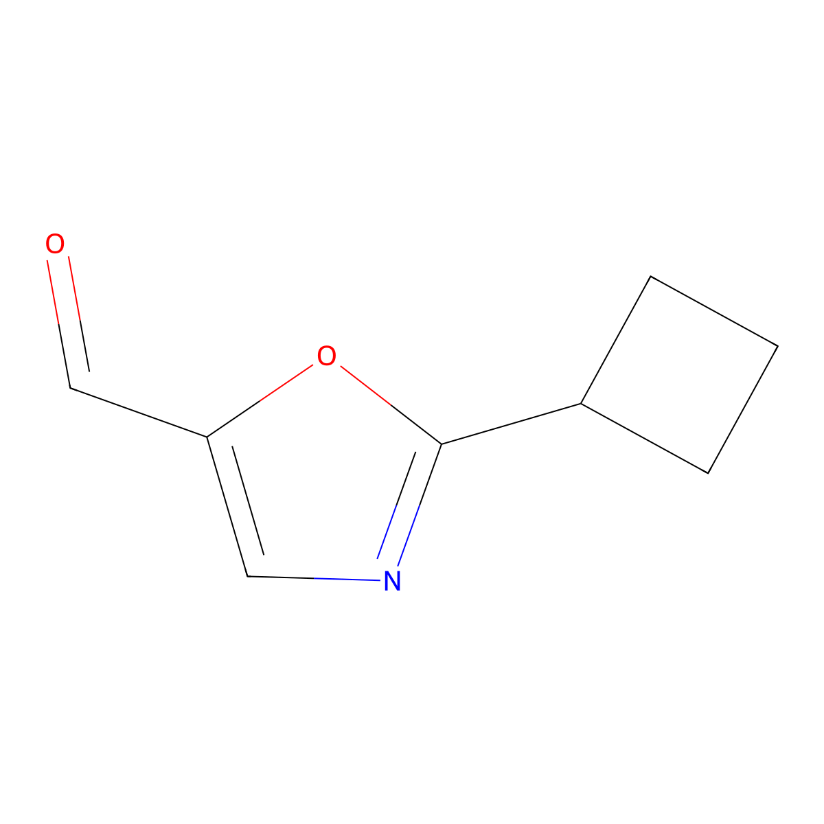 2-Cyclobutyl-1,3-oxazole-5-carbaldehyde molecular structure, CAS 1888780-22-0