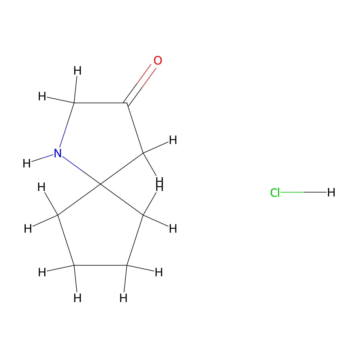 1-Azaspiro(4.4)nonan-3-one hydrochloride molecular structure, CAS 1888784-59-5