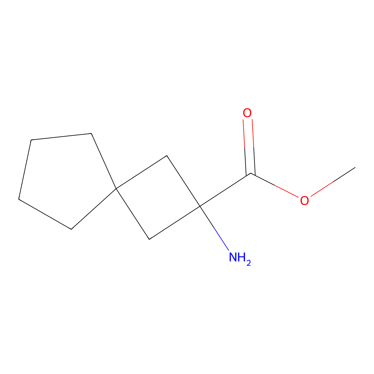 Methyl 2-aminospiro[3.4]octane-2-carboxylate molecular structure, CAS 1888785-24-7