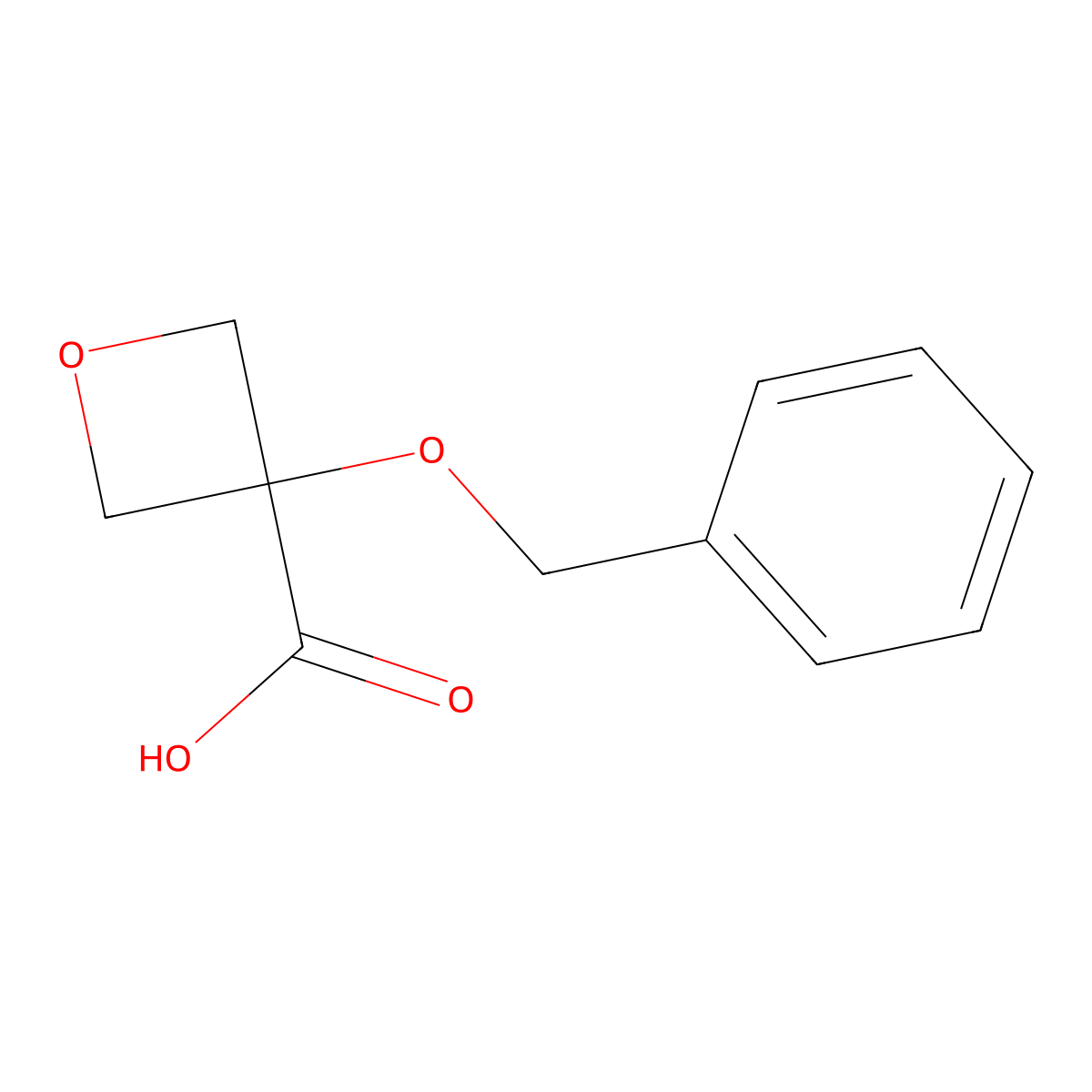 3-(Benzyloxy)oxetane-3-carboxylic acid molecular structure, CAS 1888786-93-3