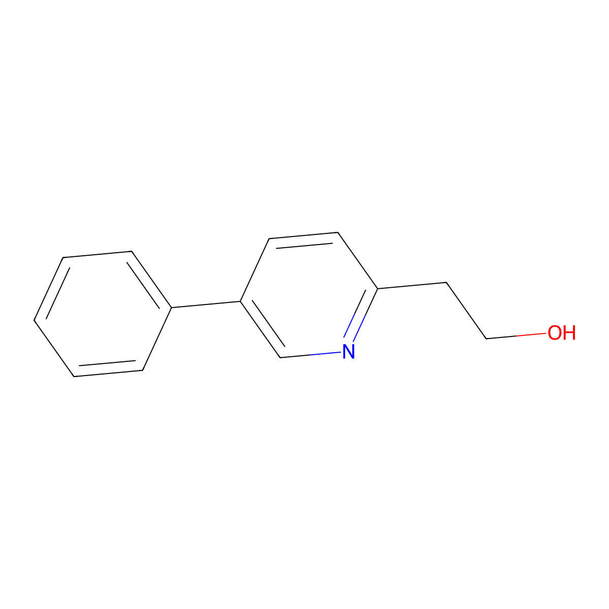 5-Phenyl-2-pyridineethanol molecular structure, CAS 188879-07-4