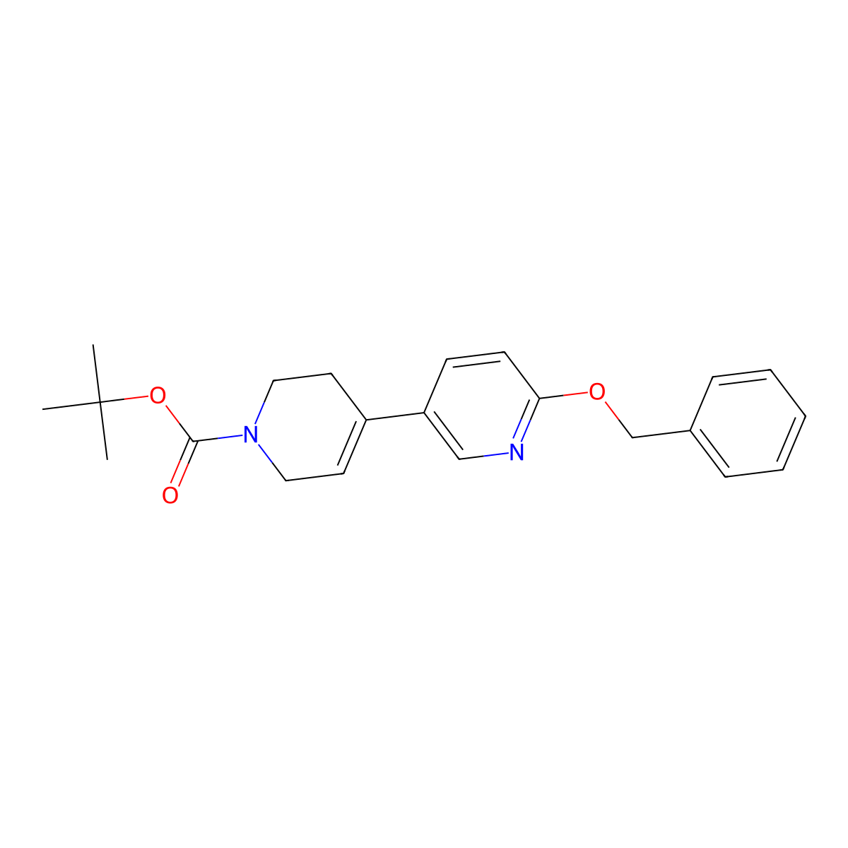 tert-butyl 6-(benzyloxy)-3',6'-dihydro-[3,4'-bipyridine]-1'(2'H)-carboxylate molecular structure, CAS 188879-40-5
