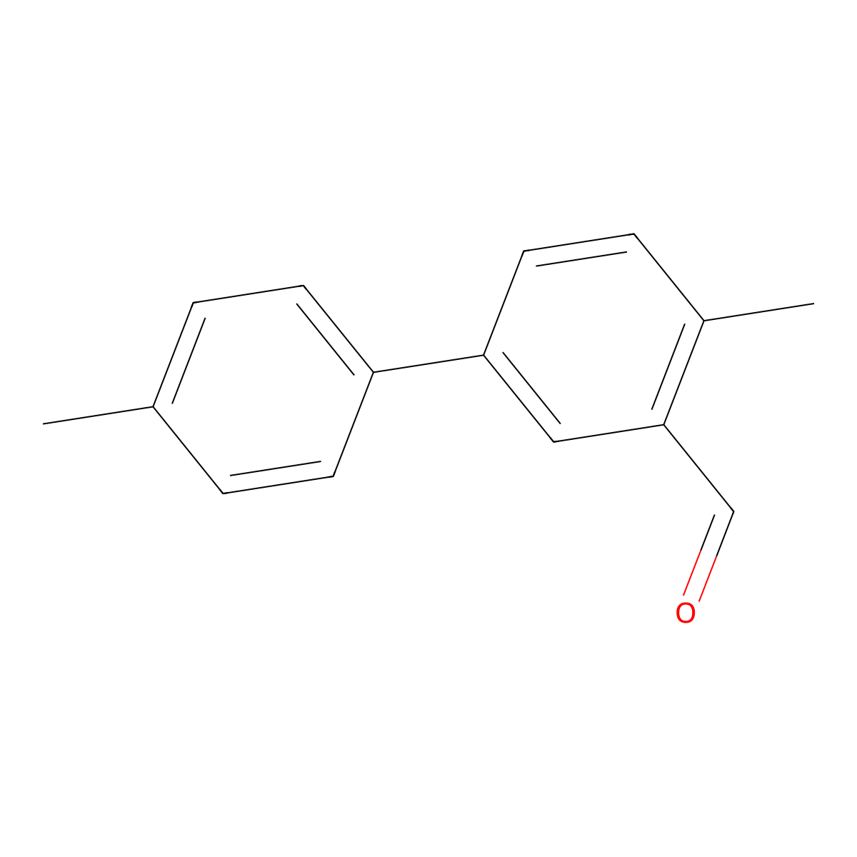 4,4'-Dimethyl-[1,1'-biphenyl]-3-carbaldehyde molecular structure, CAS 1888790-86-0