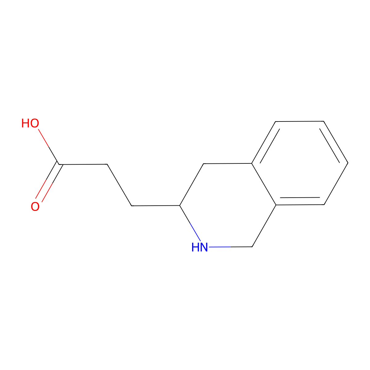 3-(1,2,3,4-Tetrahydroisoquinolin-3-yl)propanoic acid molecular structure, CAS 1888796-55-1