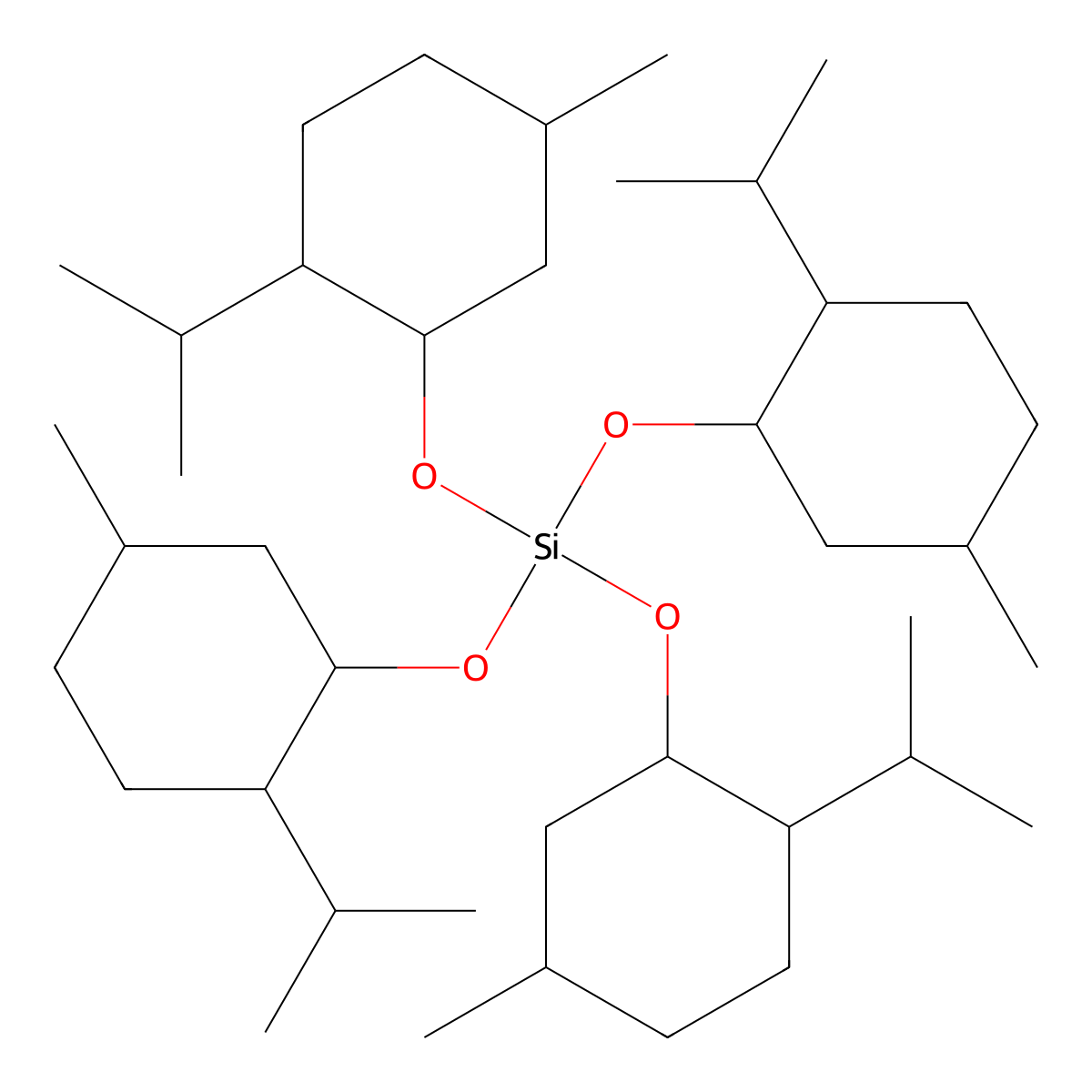 Menthol silicon molecular structure, CAS 18888-09-0