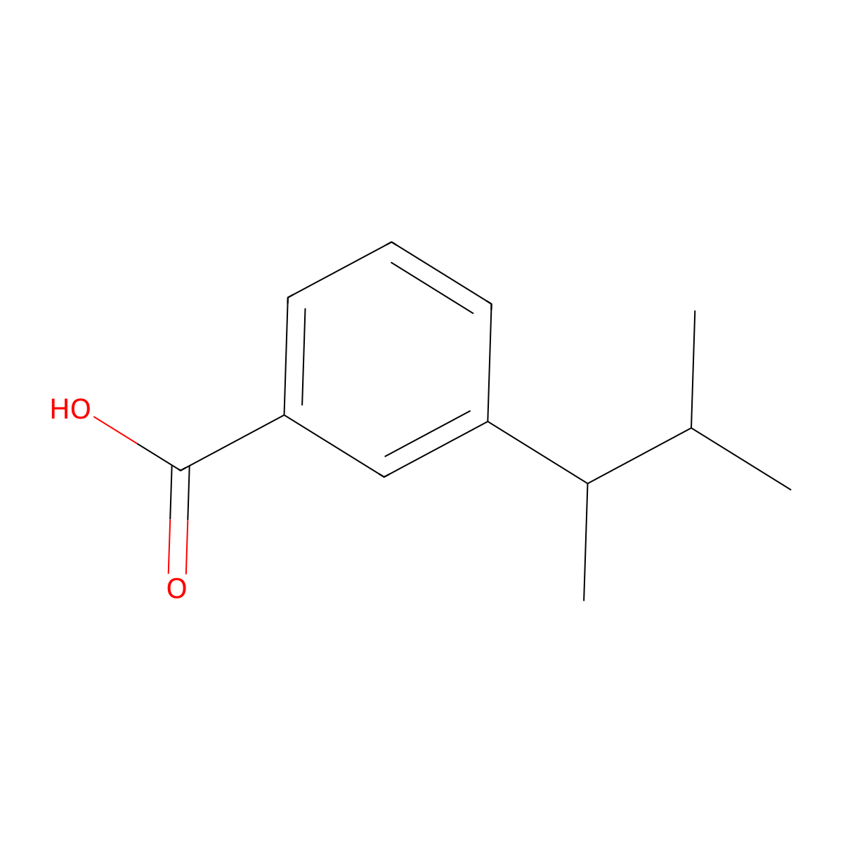 3-(1,2-Dimethylpropyl)benzoic acid molecular structure, CAS 1888800-45-0
