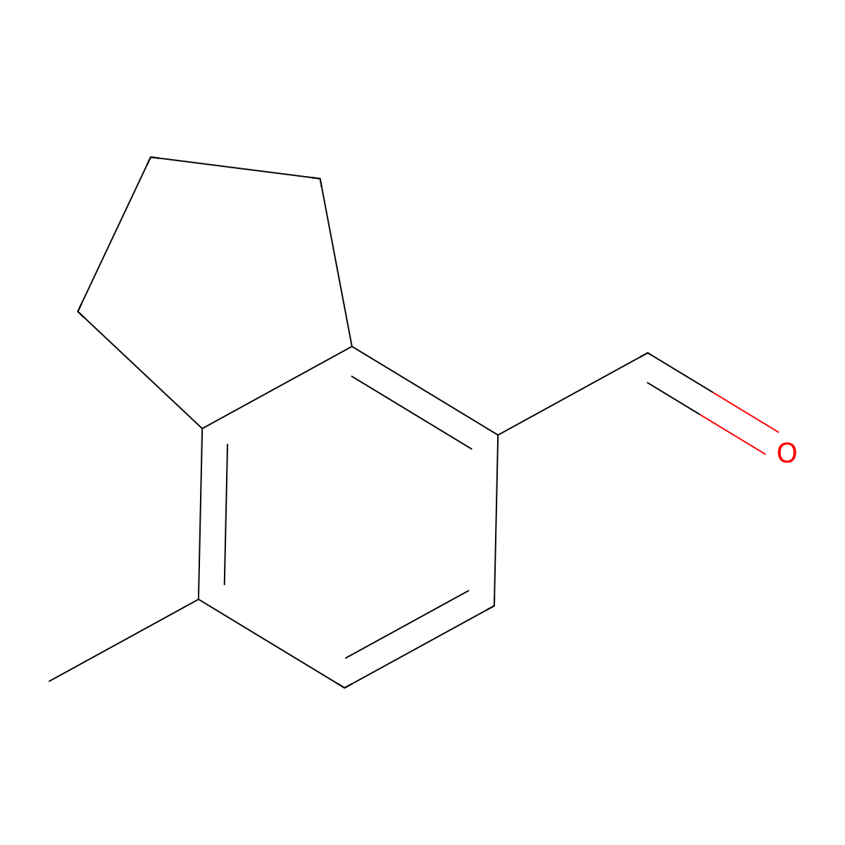7-methyl-2,3-dihydro-1H-indene-4-carbaldehyde molecular structure, CAS 1888806-23-2