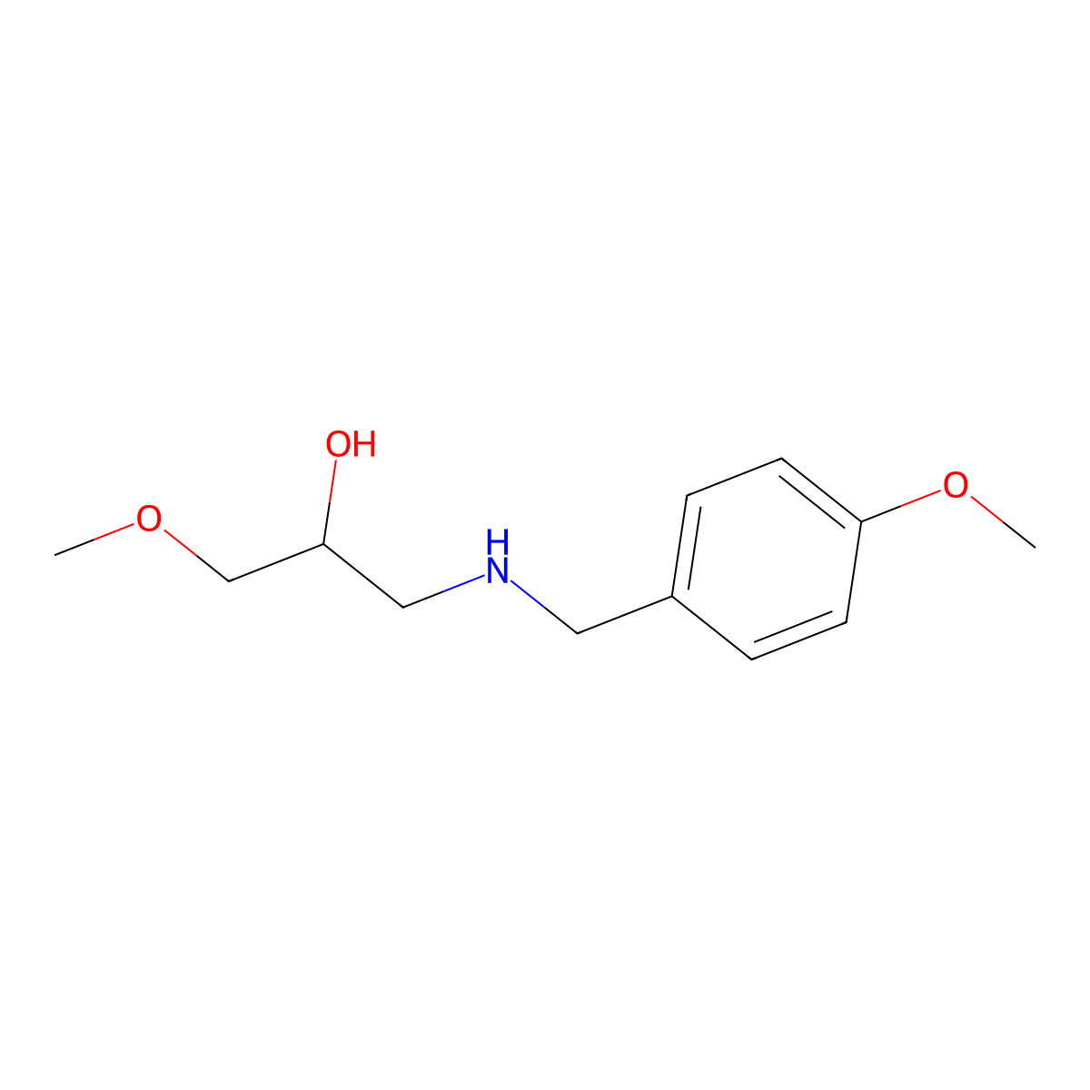 1-Methoxy-3-{[(4-methoxyphenyl)methyl]amino}propan-2-ol molecular structure, CAS 188881-87-0