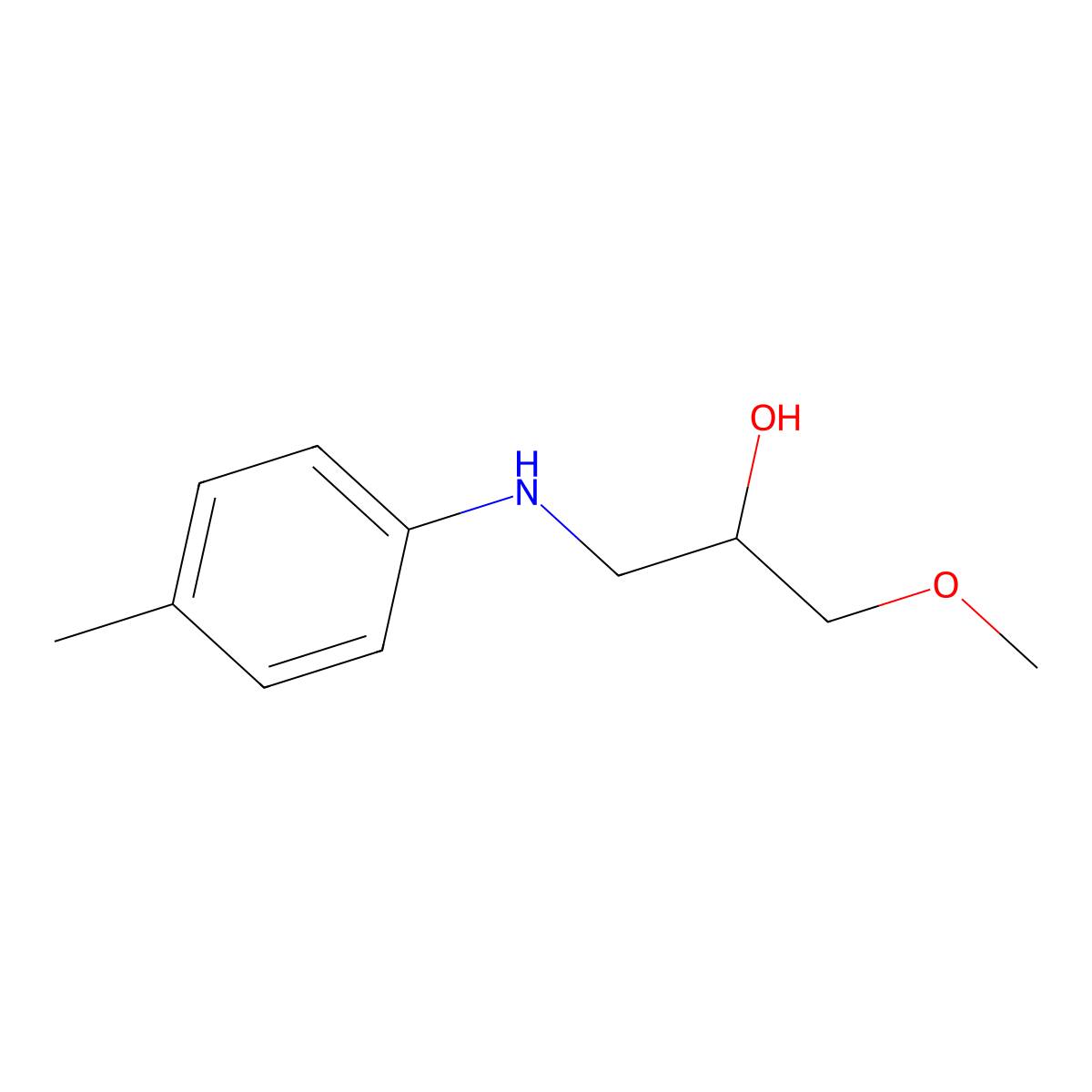 1-Methoxy-3-p-tolylamino-propan-2-ol molecular structure, CAS 188882-20-4