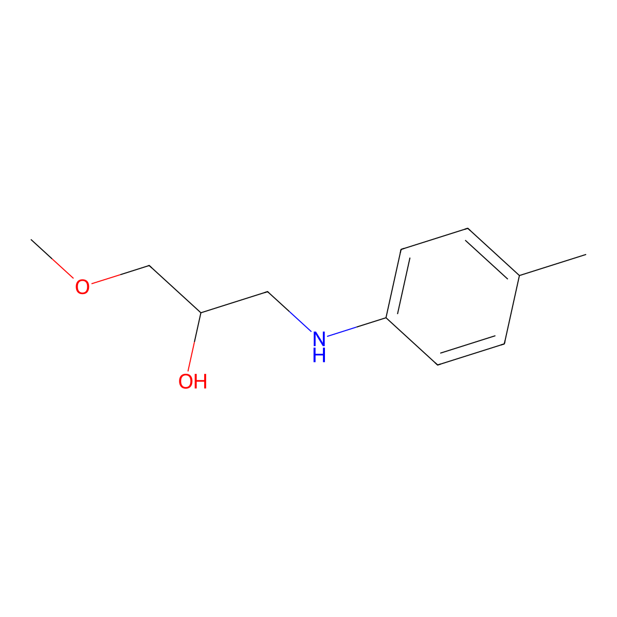 1-Methoxy-3-p-tolylamino-propan-2-ol molecular structure, CAS 188882-20-4