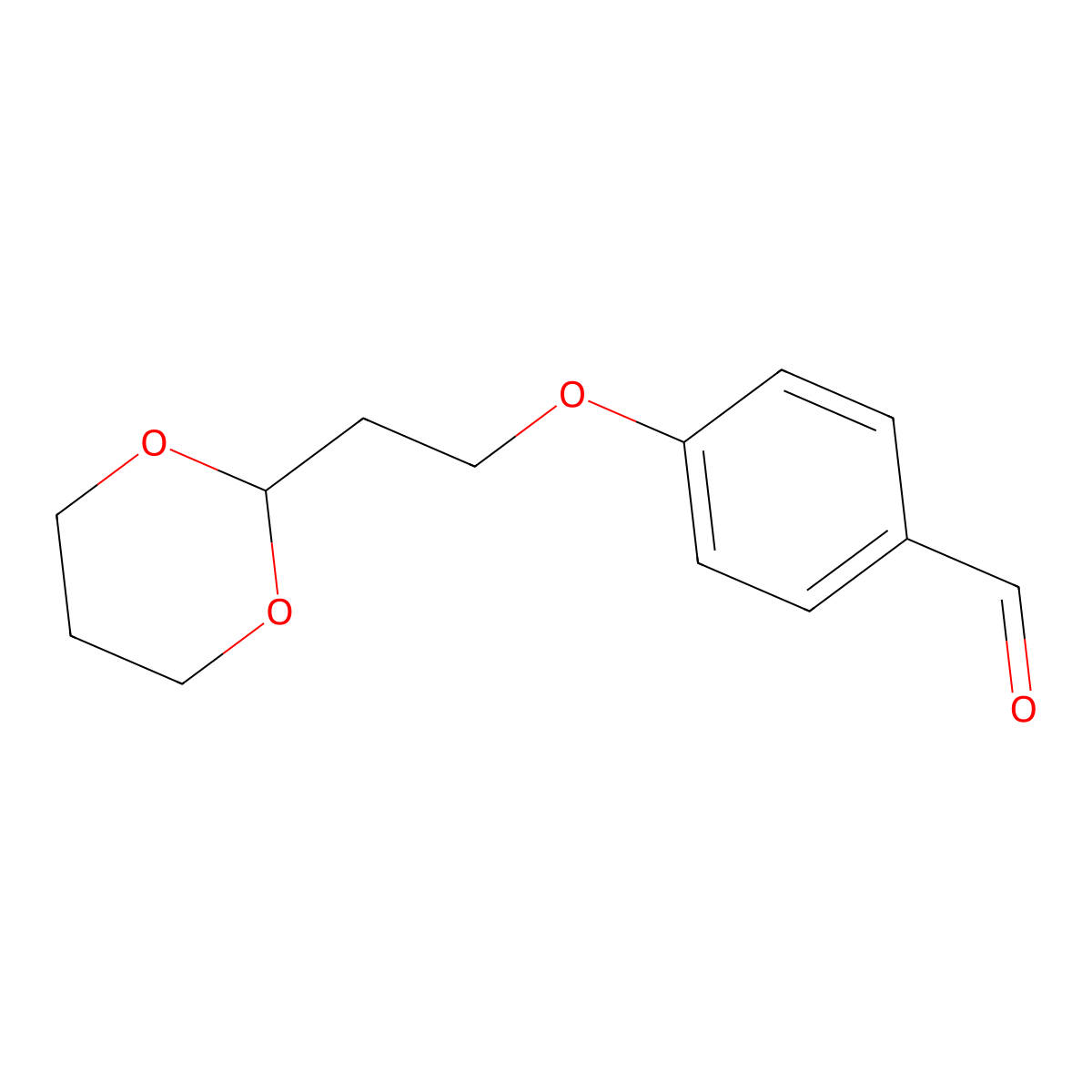 4-[2-(1,3-Dioxan-2-yl)ethoxy]benzaldehyde molecular structure, CAS 188884-61-9