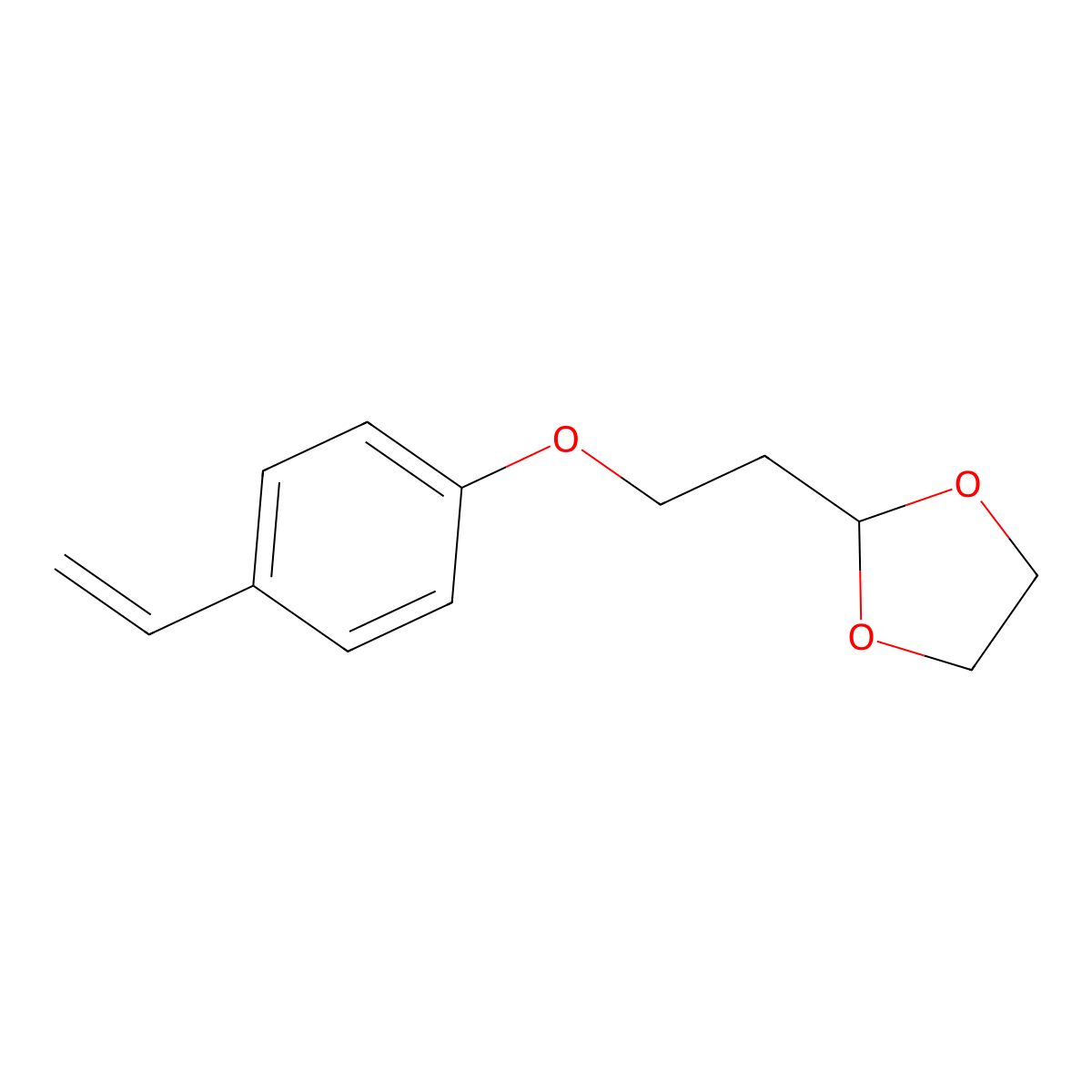2-[2-(4-Ethenylphenoxy)ethyl]-1,3-dioxolane molecular structure, CAS 188884-63-1