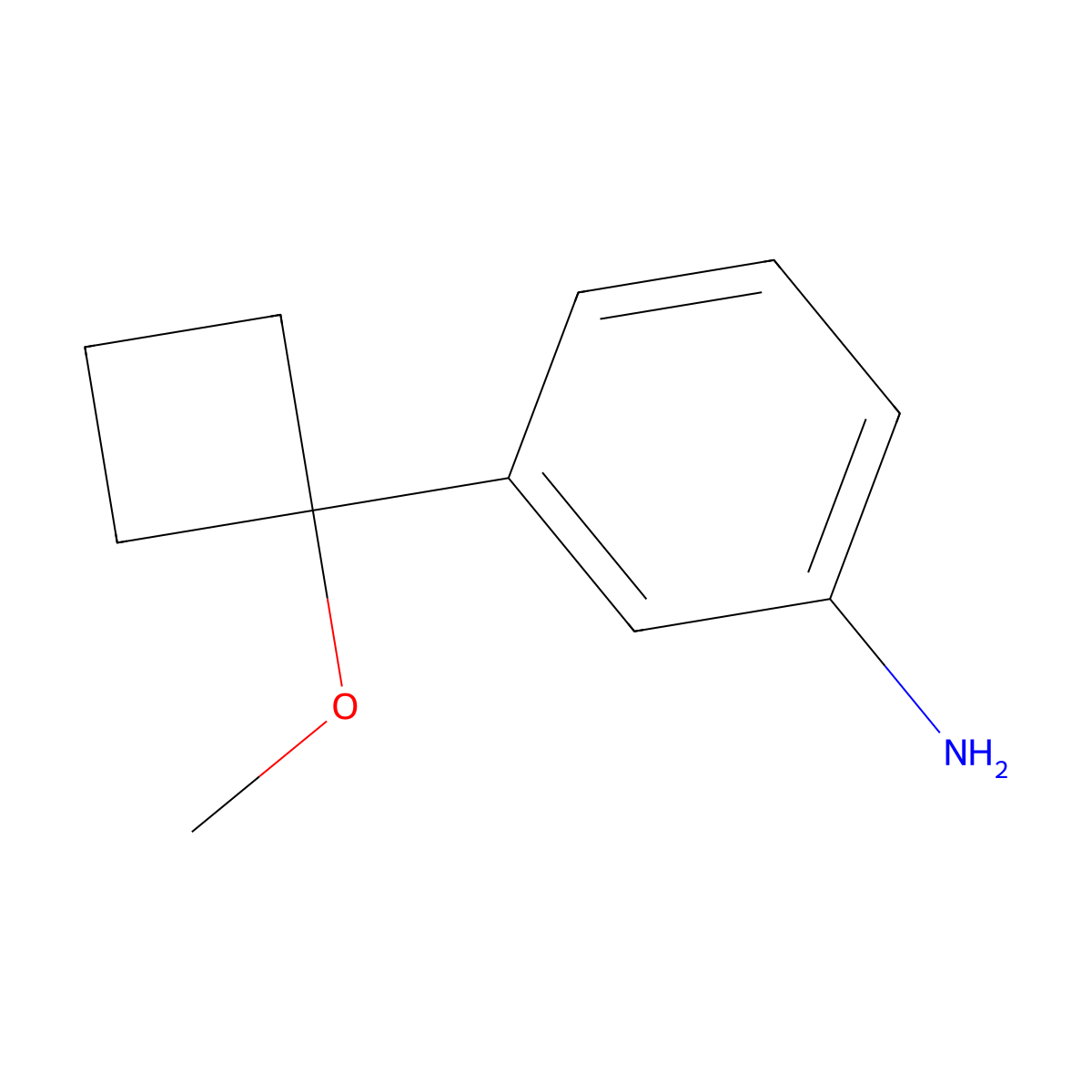 3-(1-Methoxycyclobutyl)aniline molecular structure, CAS 1888870-41-4