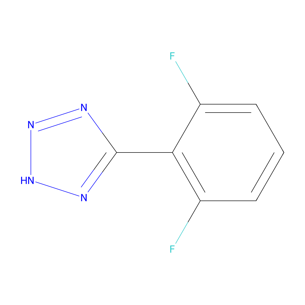 5-(2,6-difluorophenyl)-2H-tetrazole molecular structure, CAS 188890-63-3
