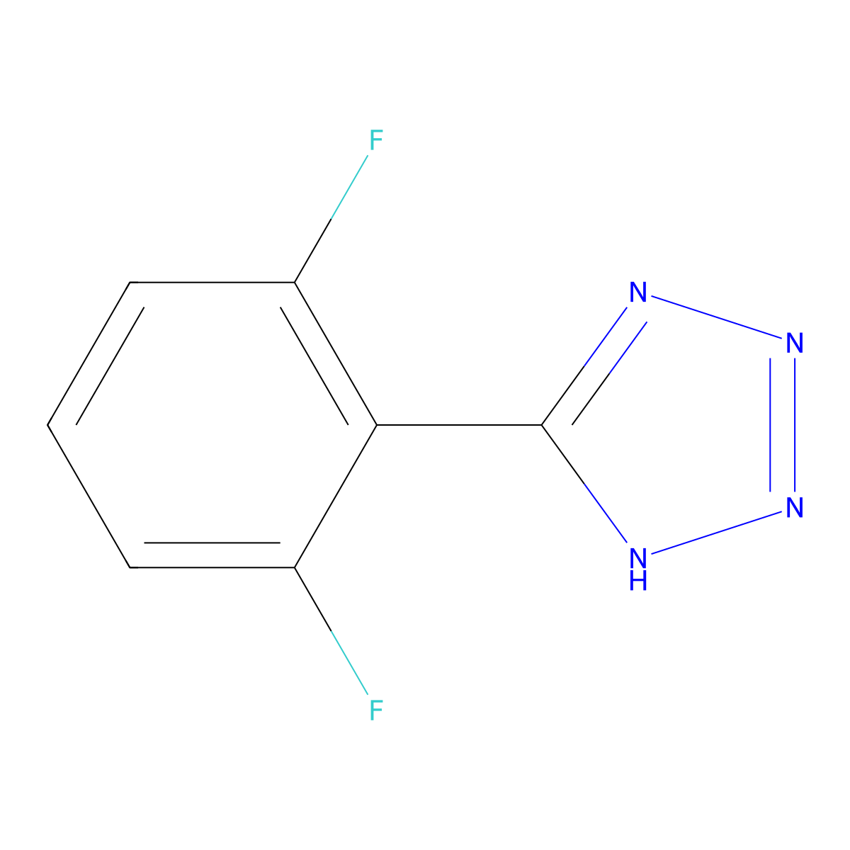 5-(2,6-difluorophenyl)-2H-tetrazole molecular structure, CAS 188890-63-3
