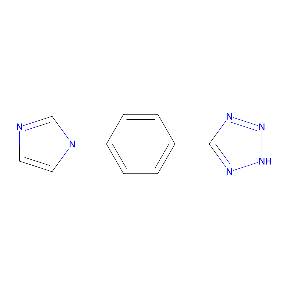 5-[4-(1-Imidazolyl)phenyl]-2H-tetrazole molecular structure, CAS 188890-72-4