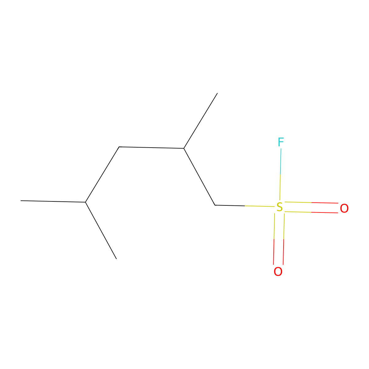 2,4-Dimethylpentane-1-sulfonyl fluoride molecular structure, CAS 1888904-35-5