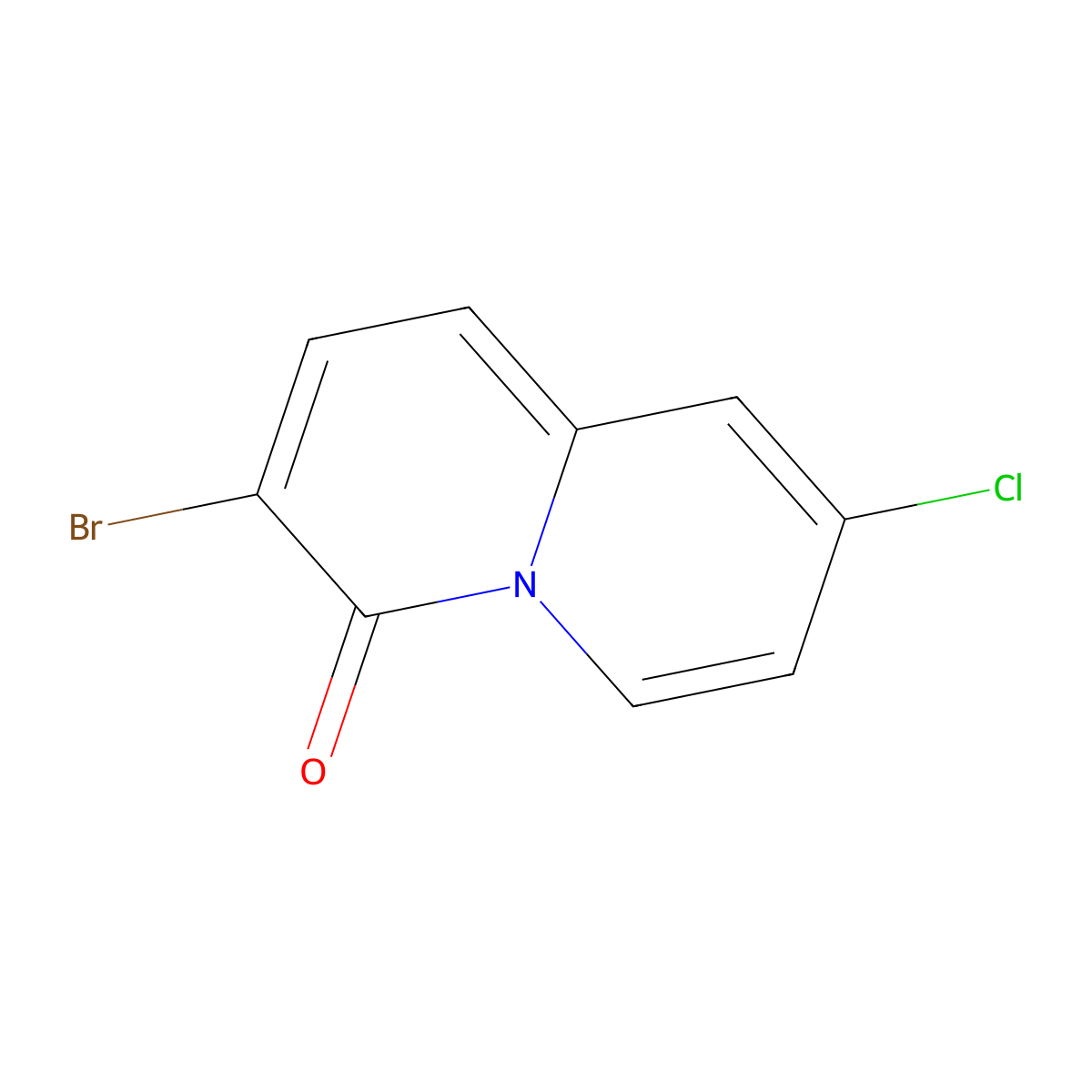 3-bromo-8-chloro-4H-quinolizin-4-one molecular structure, CAS 1888905-63-2