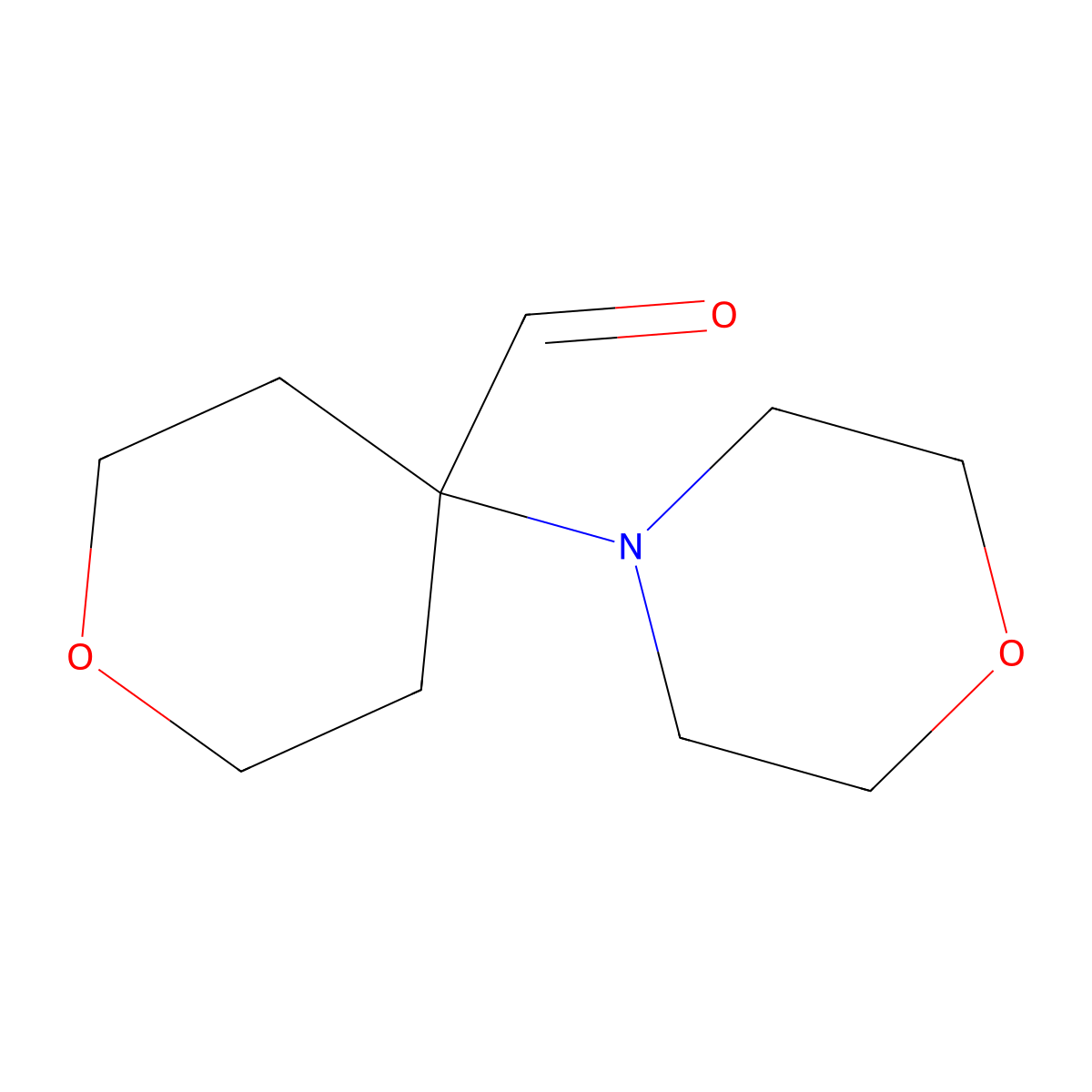 4-(Morpholin-4-yl)oxane-4-carbaldehyde molecular structure, CAS 1888919-78-5