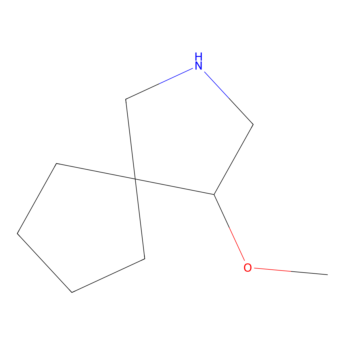4-Methoxy-2-azaspiro[4.4]nonane molecular structure, CAS 1888930-99-1