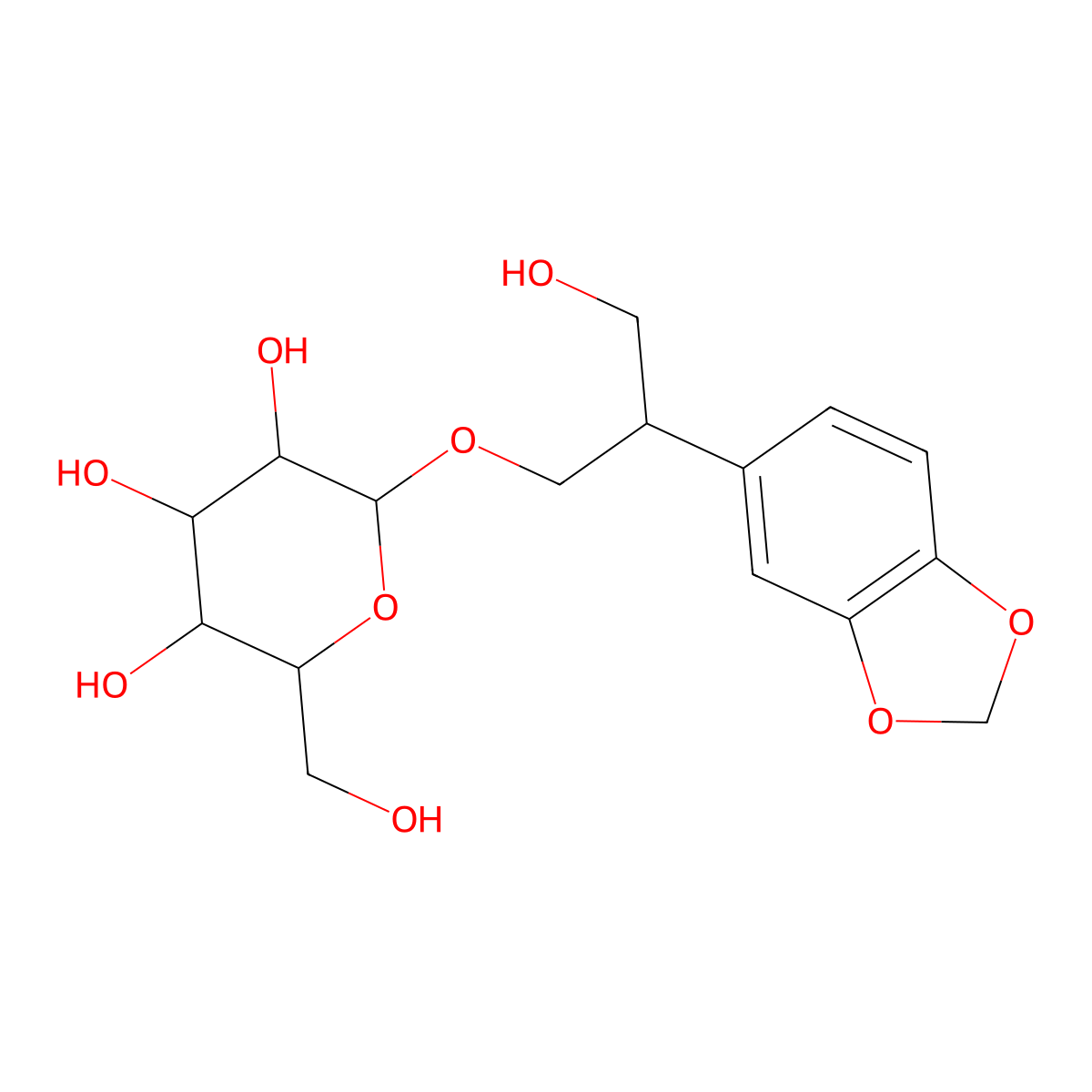 Junipediol B 8-O-glucoside molecular structure, CAS 188894-19-1