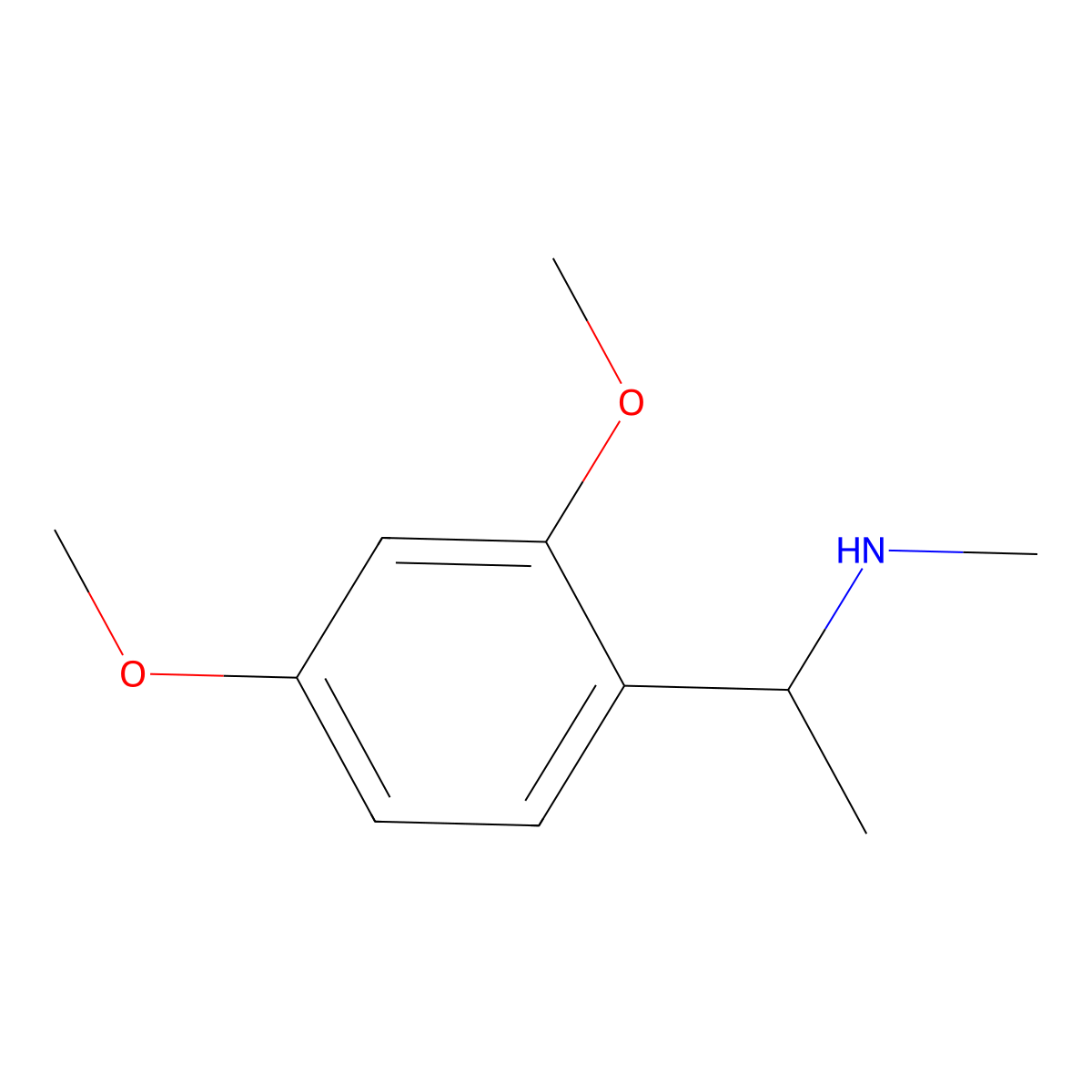 1-(2,4-dimethoxyphenyl)-N-methylethanamine molecular structure, CAS 188894-37-3