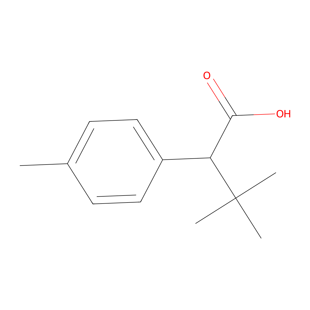 3,3-Dimethyl-2-(4-methylphenyl)butanoic acid molecular structure, CAS 1888942-90-2