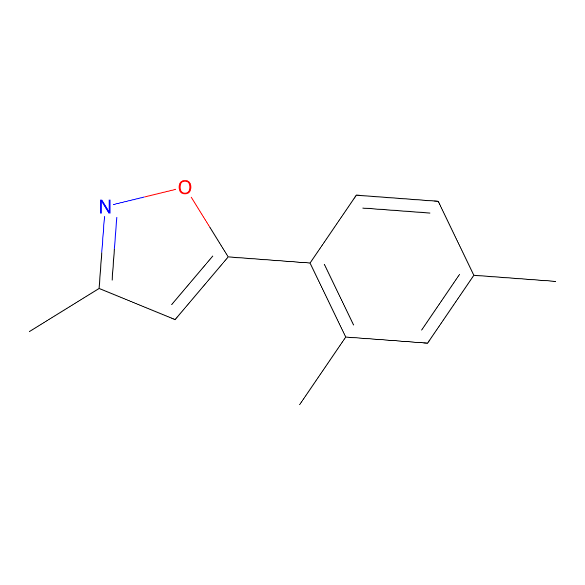 5-(2,4-Dimethylphenyl)-3-methylisoxazole molecular structure, CAS 1888943-37-0