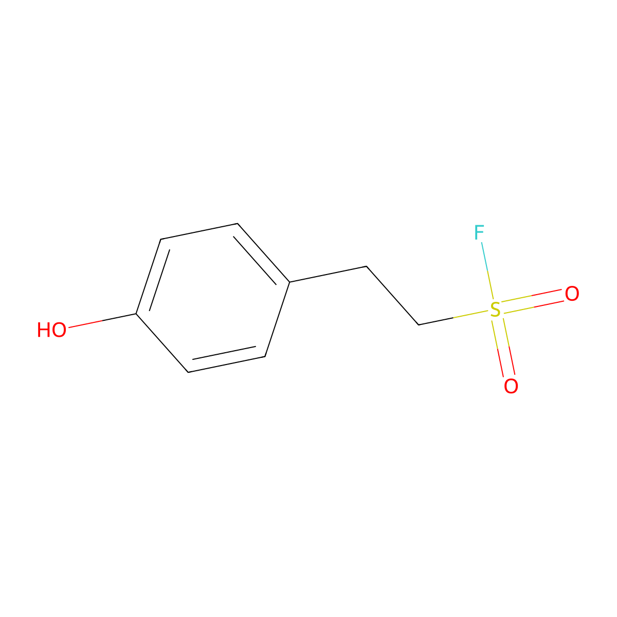 2-(4-Hydroxyphenyl)ethane-1-sulfonyl fluoride molecular structure, CAS 1888955-84-7