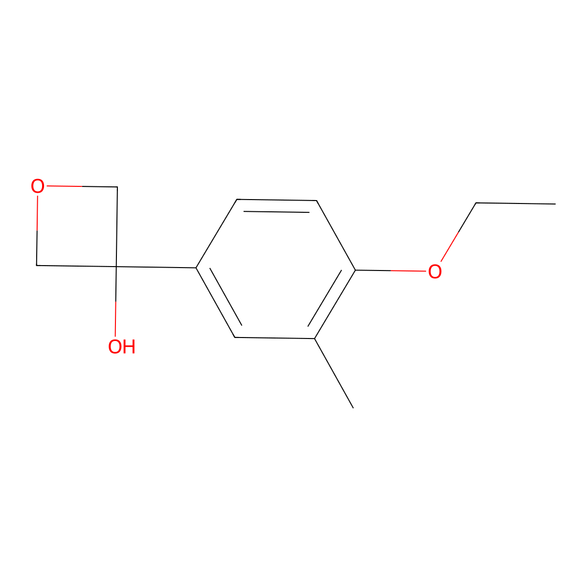 3-(4-Ethoxy-3-methylphenyl)-3-oxetanol molecular structure, CAS 1888961-83-8