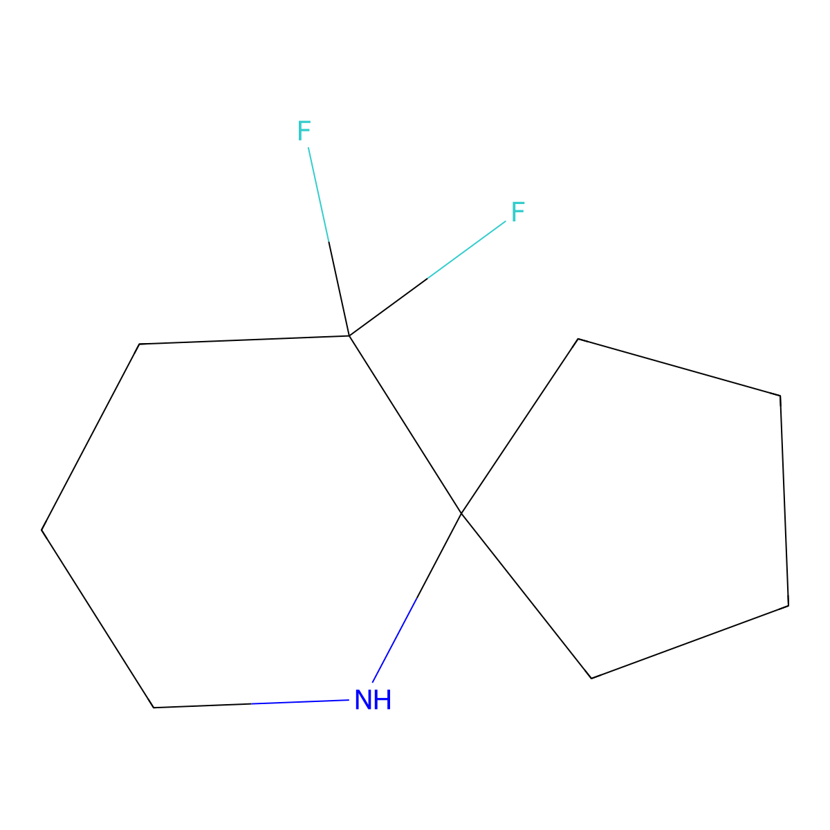 10,10-Difluoro-6-azaspiro[4.5]decane molecular structure, CAS 1888976-60-0
