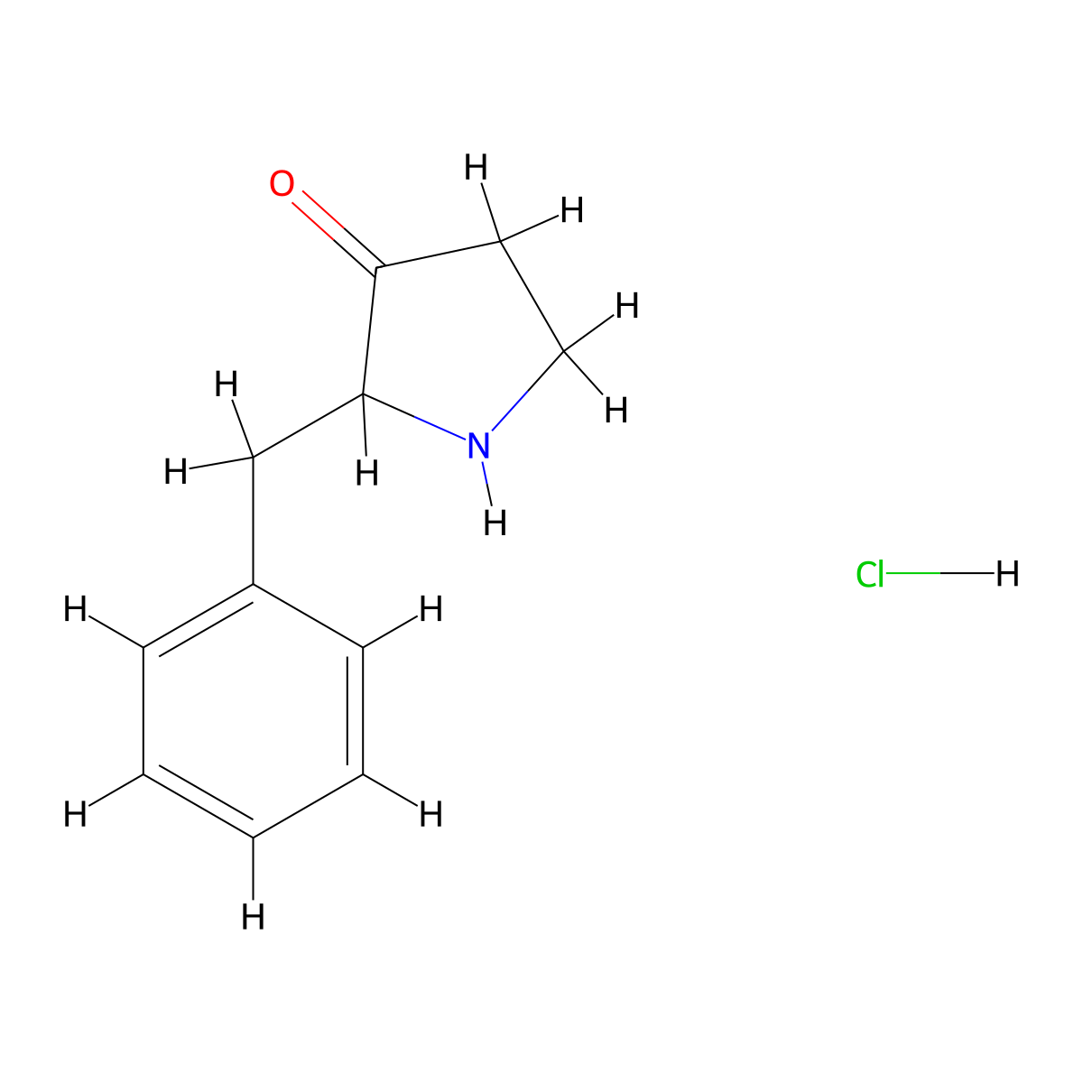 2-Benzylpyrrolidin-3-one hydrochloride molecular structure, CAS 1888976-64-4