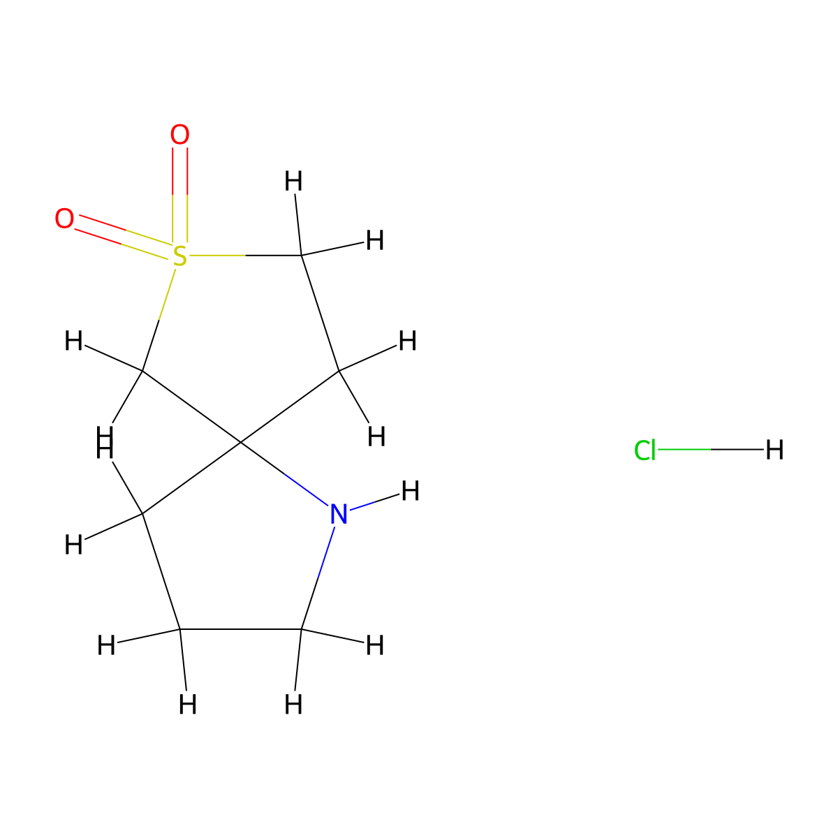 7Lambda6-thia-1-azaspiro[4.4]nonane-7,7-dione hydrochloride molecular structure, CAS 1888976-83-7