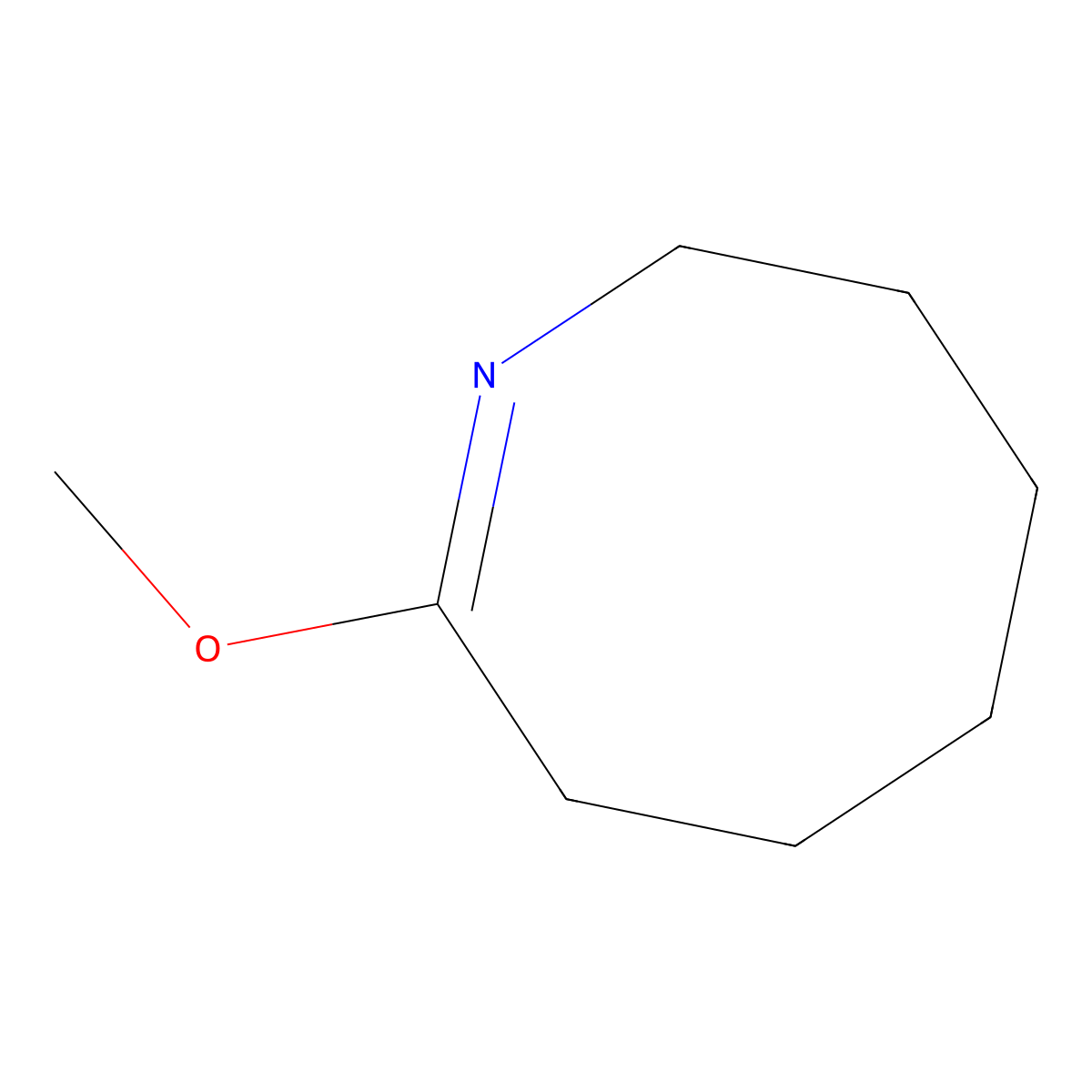 8-Methoxy-2,3,4,5,6,7-hexahydroazocine molecular structure, CAS 1889-06-1