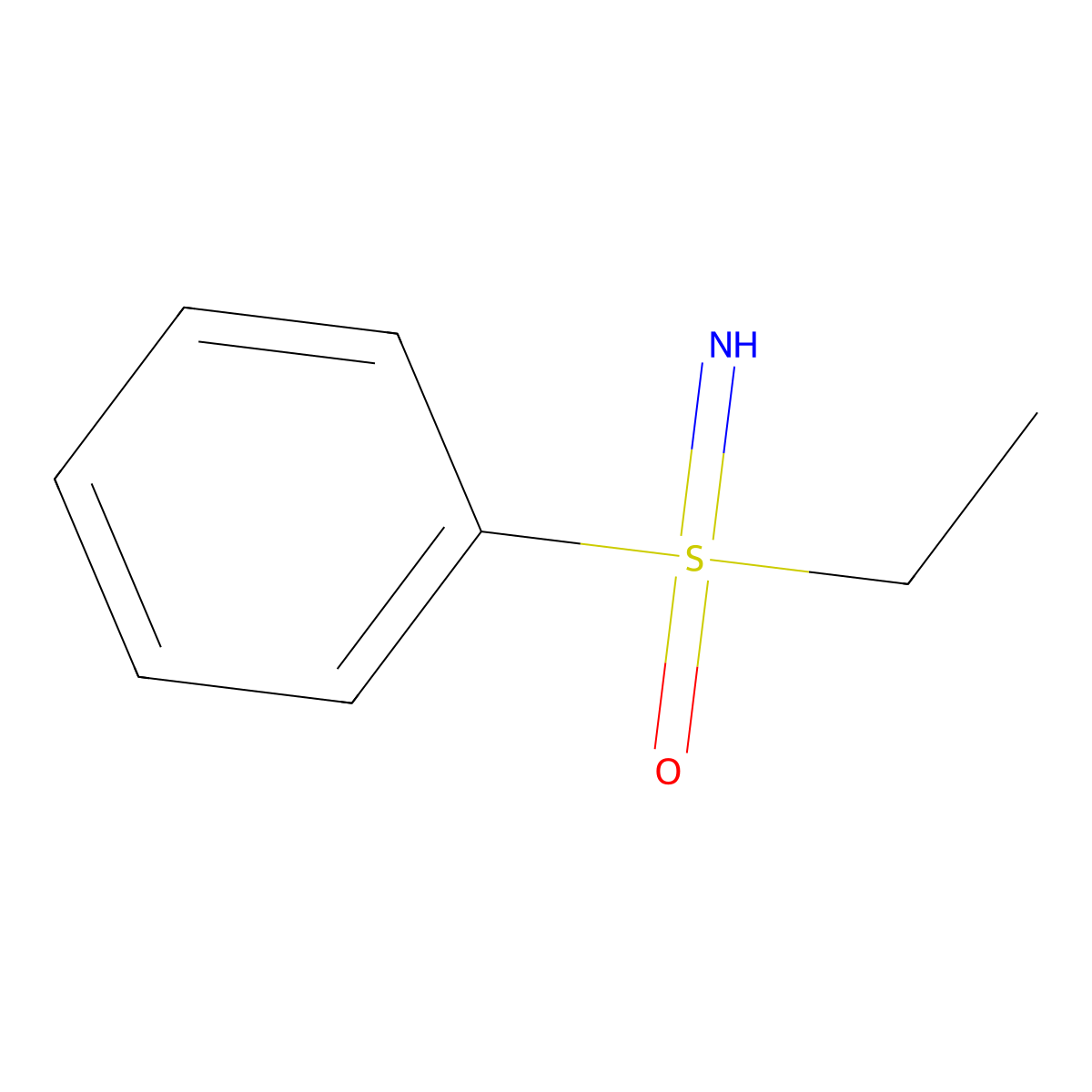 Ethyl(imino)phenyl-lambda6-sulfanone molecular structure, CAS 1889-63-0